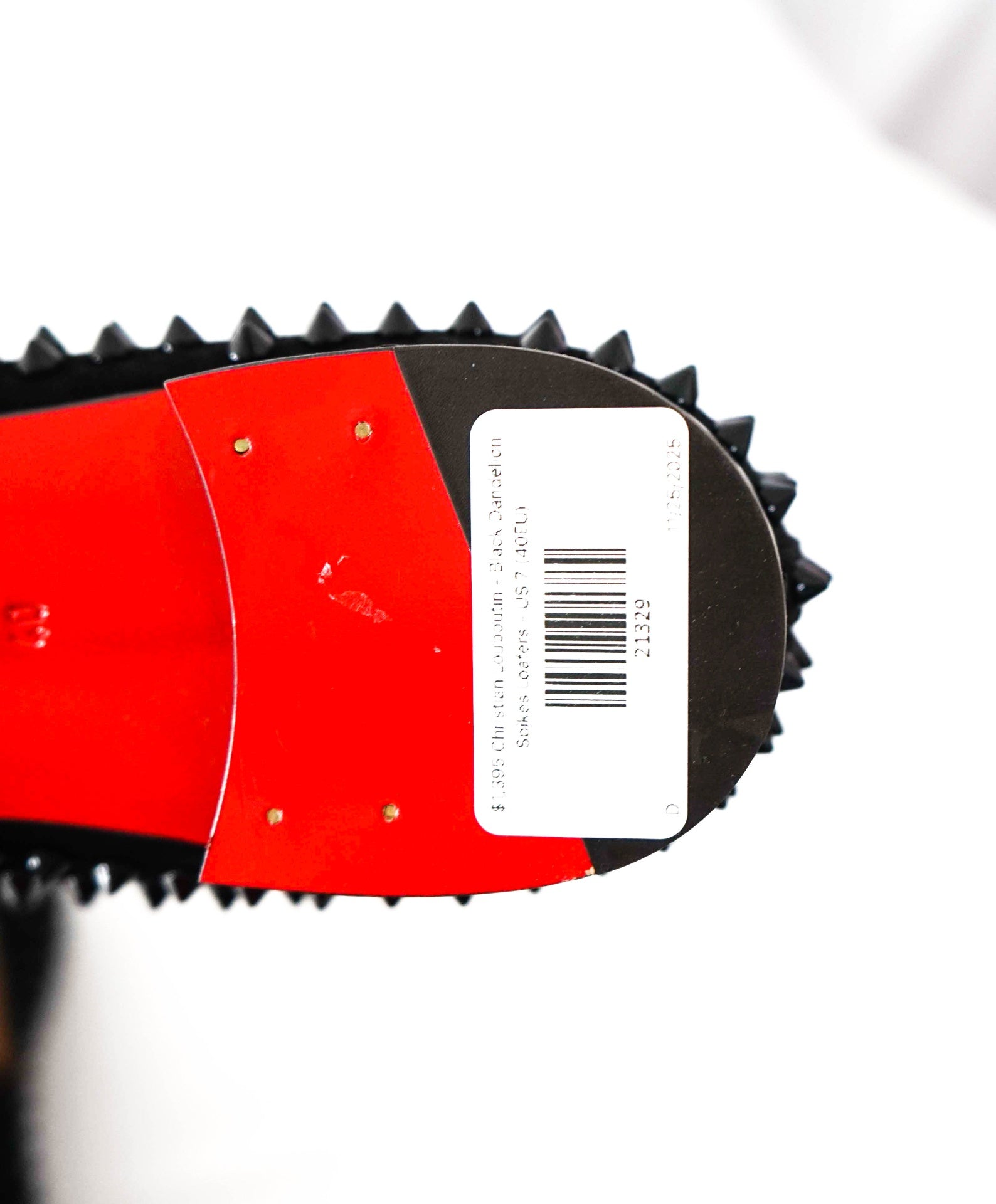 $1,395 Christian Louboutin - Black Dandelion Spikes Loafers - US 7 (40EU)