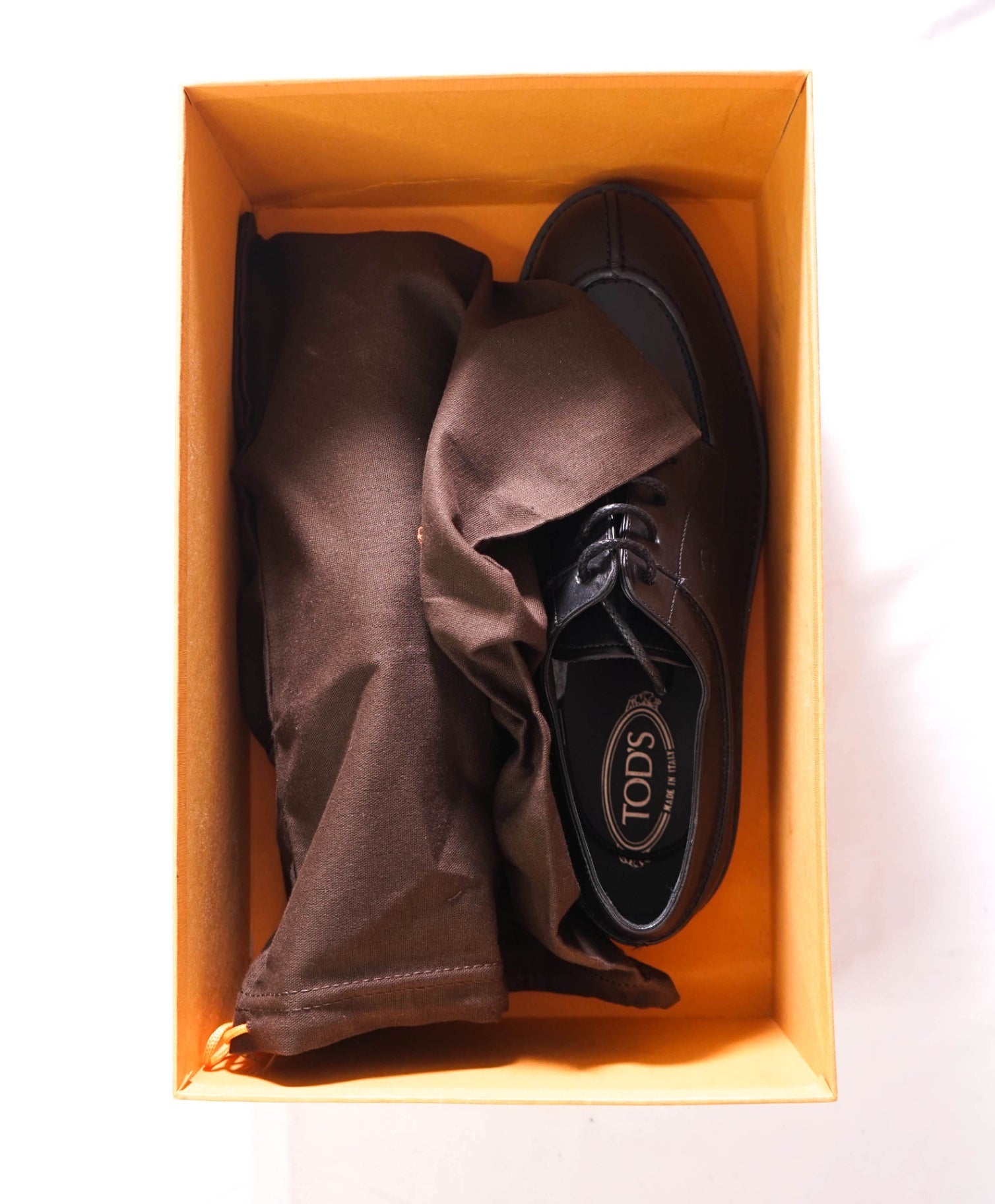 $985 TOD'S - Black Leather LUG SOLE Derby - US 11 (UK10)