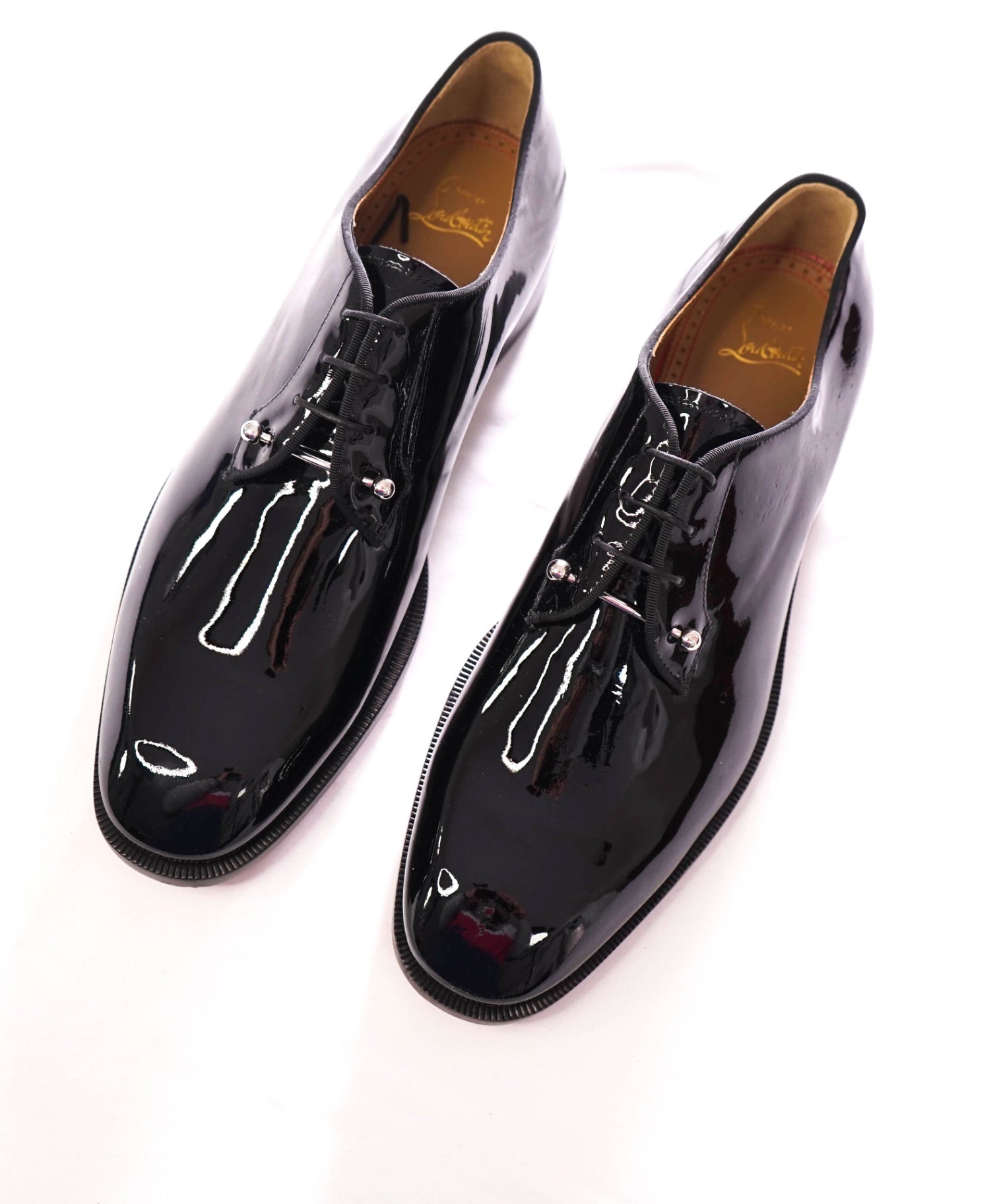 $1,200 CHRISTIAN LOUBOUTIN - *CHAMBELISS* Black Patent Leather Derby - US 11 (44EU)