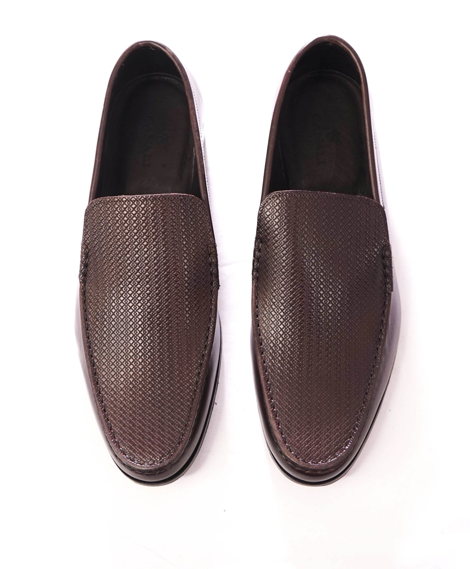 $850 CANALI - Brown Textured Leather Loafer - US 8.5 (41.5EU)