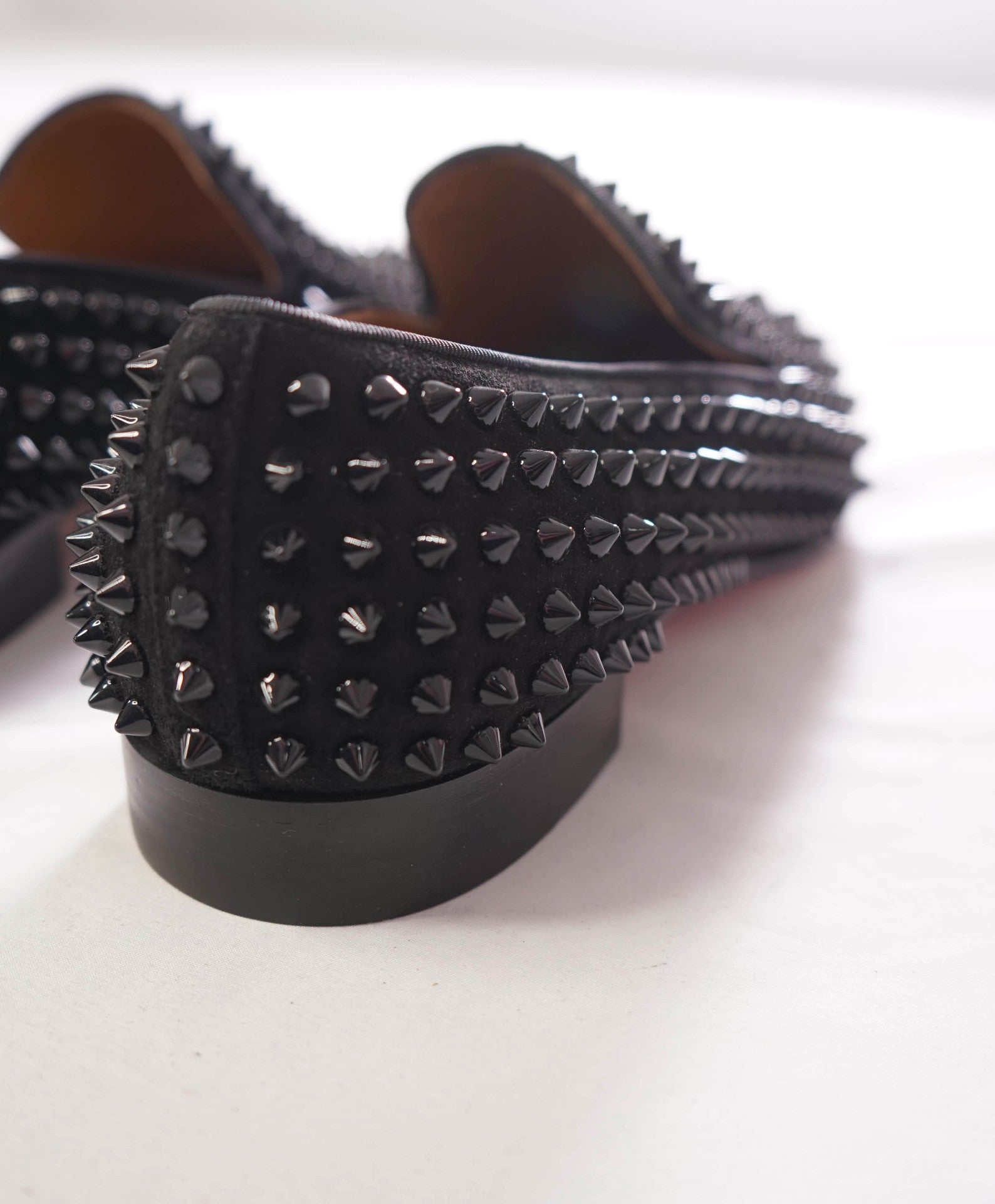 $1,395 Christian Louboutin - Black Dandelion Spikes Loafers - US 7 (40EU)