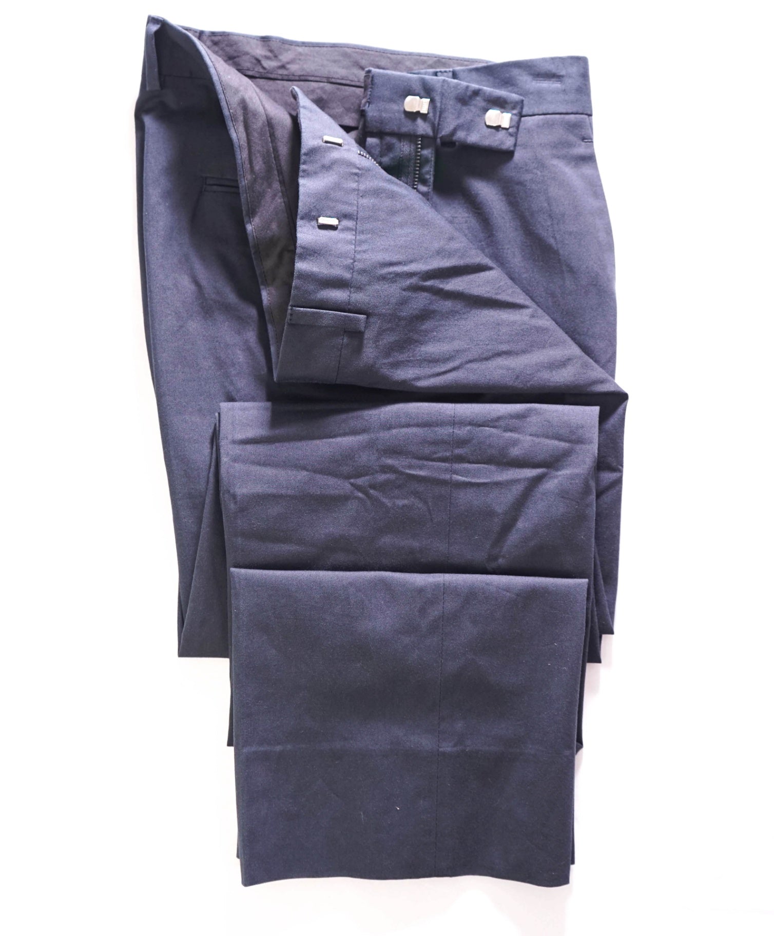 $595 RALPH LAUREN BLACK LABEL - Navy Cotton Chinos Trousers - 36W