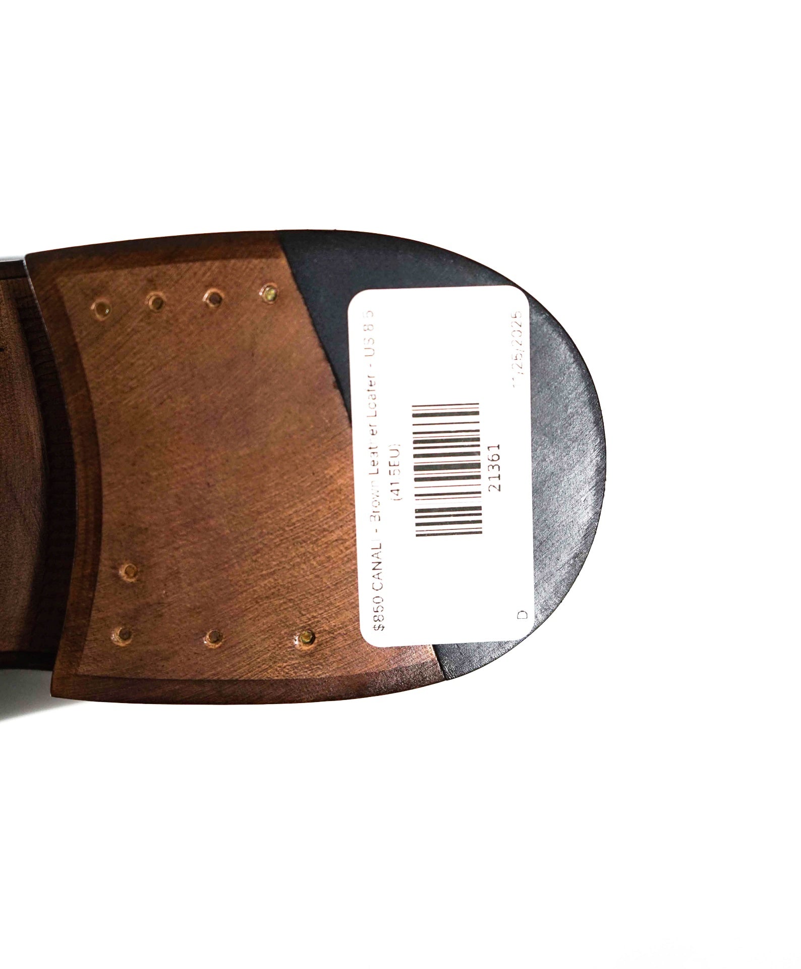 $850 CANALI - Brown Textured Leather Loafer - US 8.5 (41.5EU)