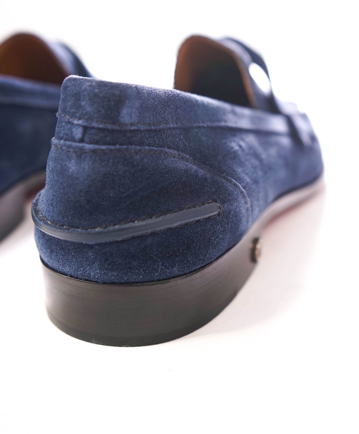 $1,445 CHRISTIAN LOUBOUTIN - *PENNY* Blue Suede Loafers - US 13 (46EU)
