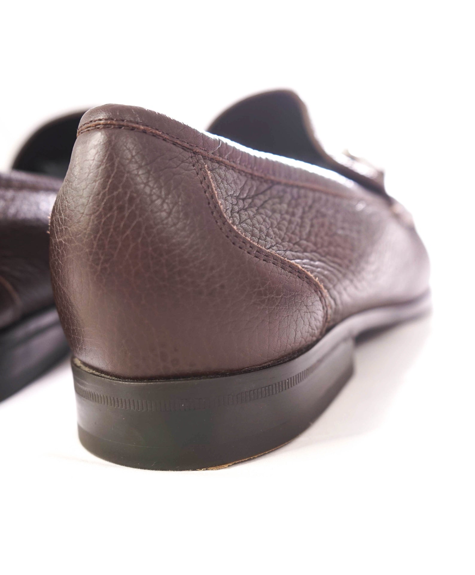 $895 FERRAGAMO - "MAGNIFICO" Brown Leather Loafers - 9.5 EE