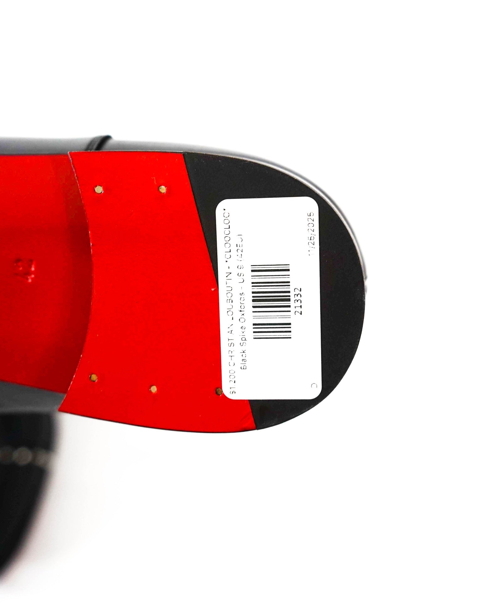$1,200 CHRISTIAN LOUBOUTIN - *CLOOCLOO* Black Spike Oxfords -  US 9 (42EU)