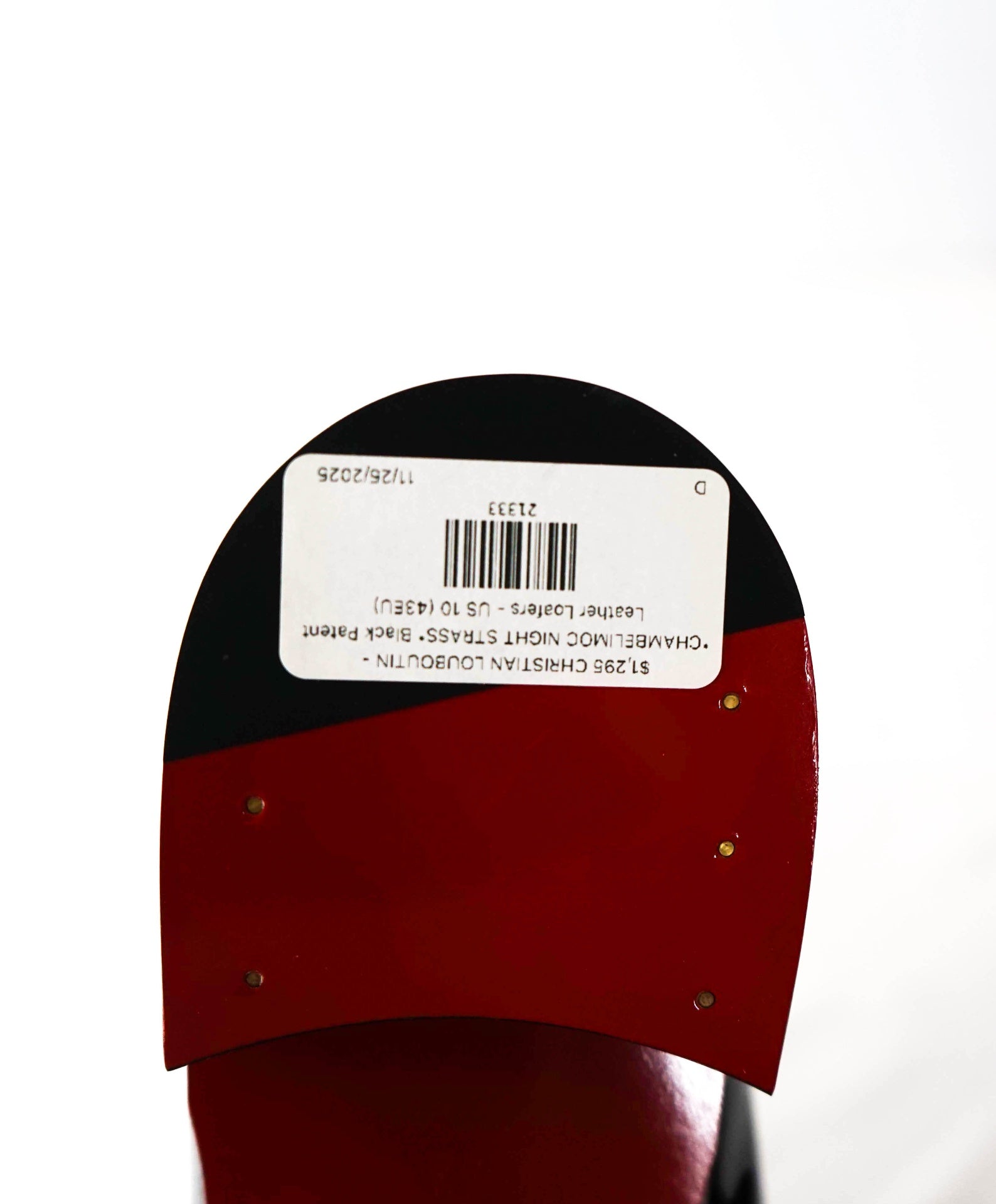 $1,295 CHRISTIAN LOUBOUTIN  - *CHAMBELIMOC NIGHT STRASS* Black Patent Leather Loafers - US 10 (43EU)