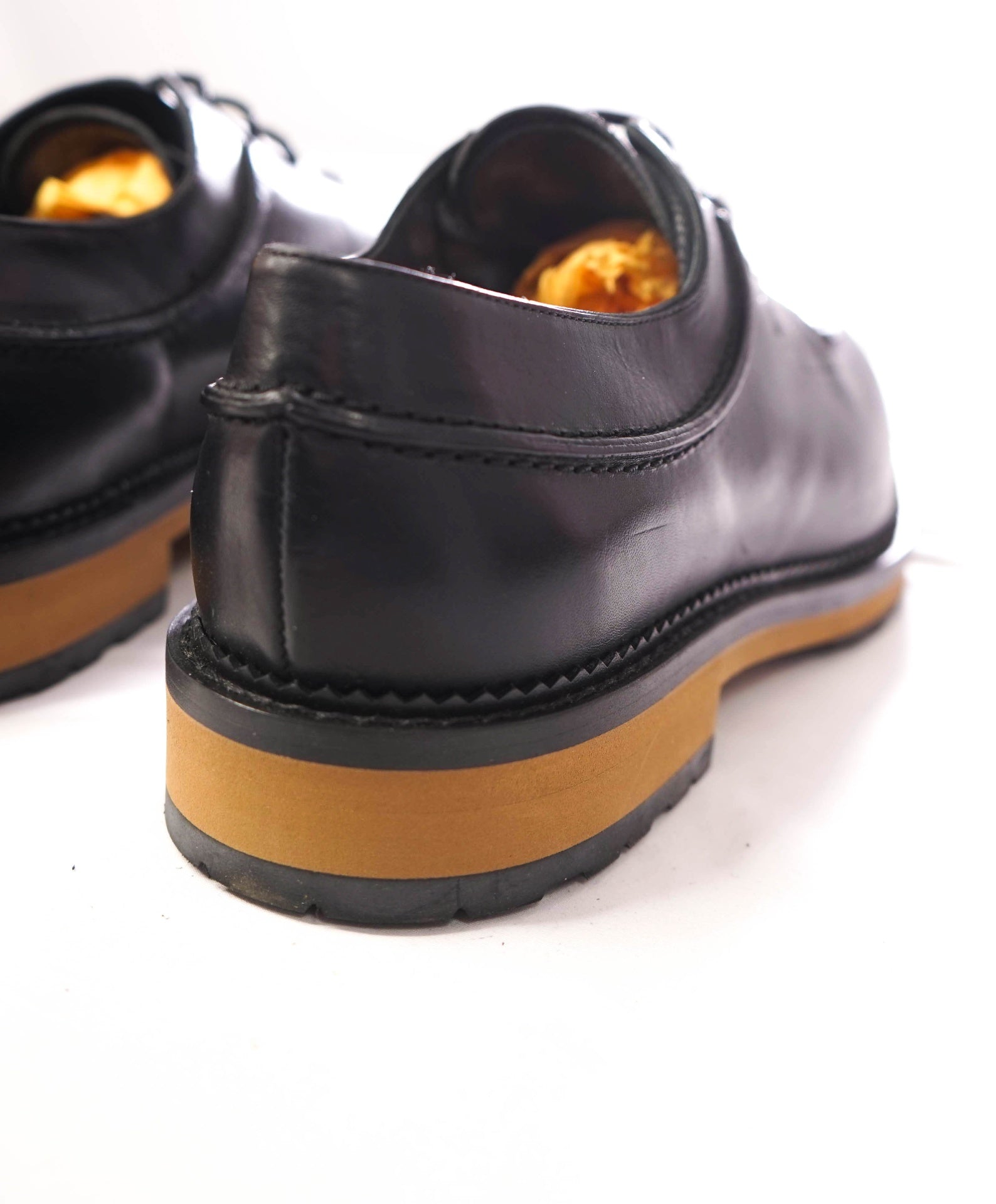 $985 TOD'S - Black Leather LUG SOLE Derby - US 11 (UK10)