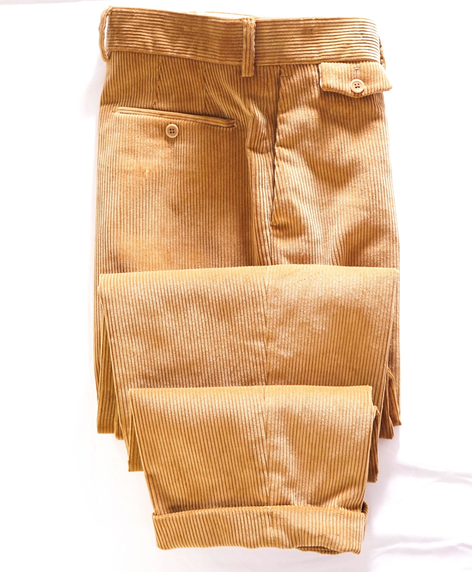 $350 FORT BELVEDERE - Camel "STANCLIFFE" Corduroy Trousers- 36W