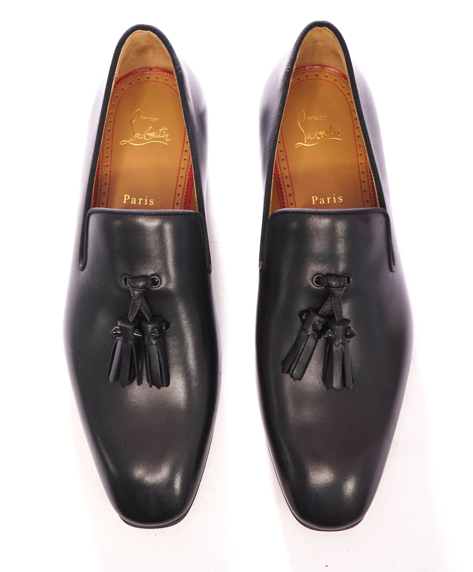 $1,050 CHRISTIAN LOUBOUTIN - *Dandelion* Spike Tassel Leather Loafers US 8.5 (41.5EU)