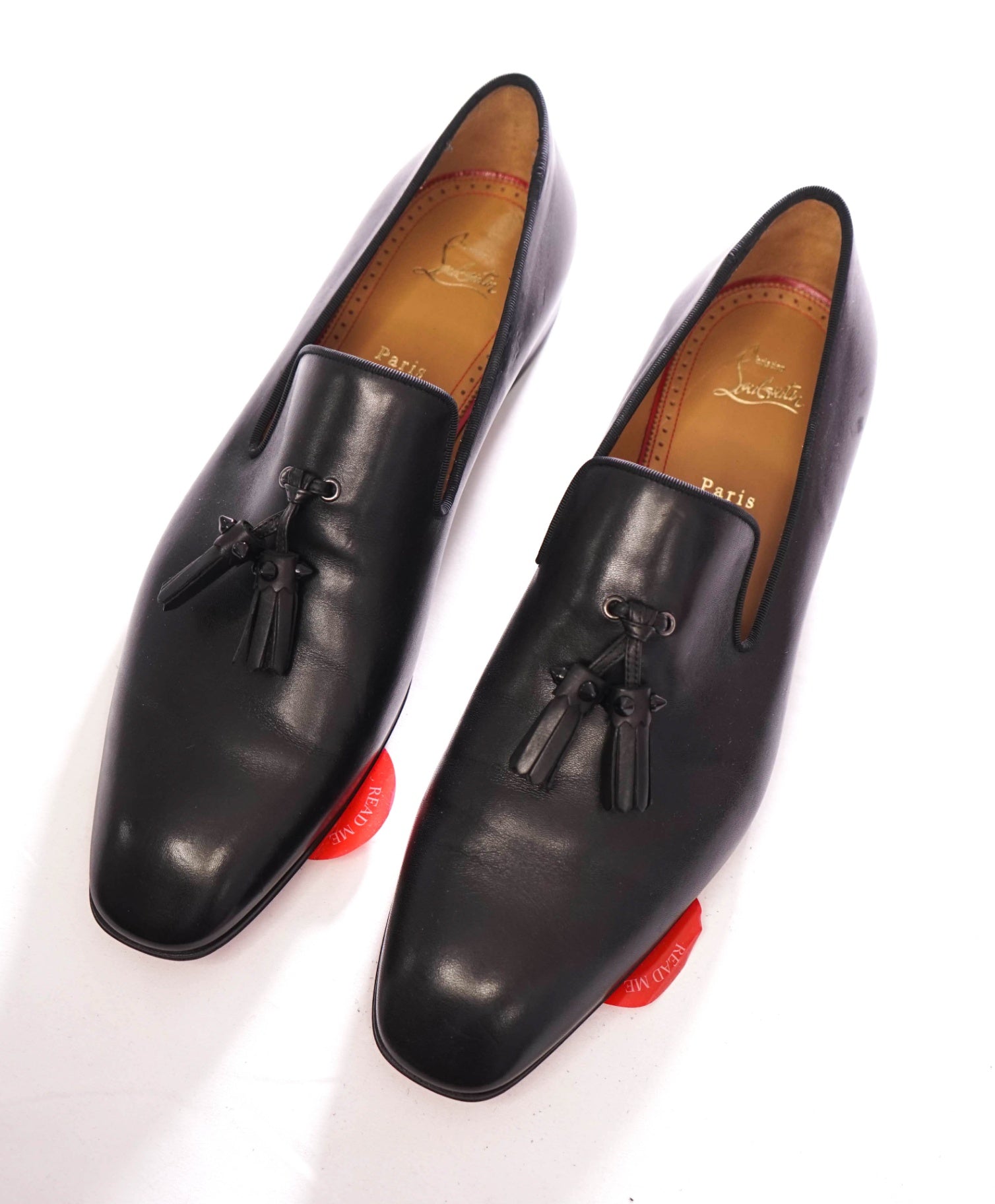 $1,050 CHRISTIAN LOUBOUTIN - *Dandelion* Spike Tassel Leather Loafers US 12.5 (45.5EU)