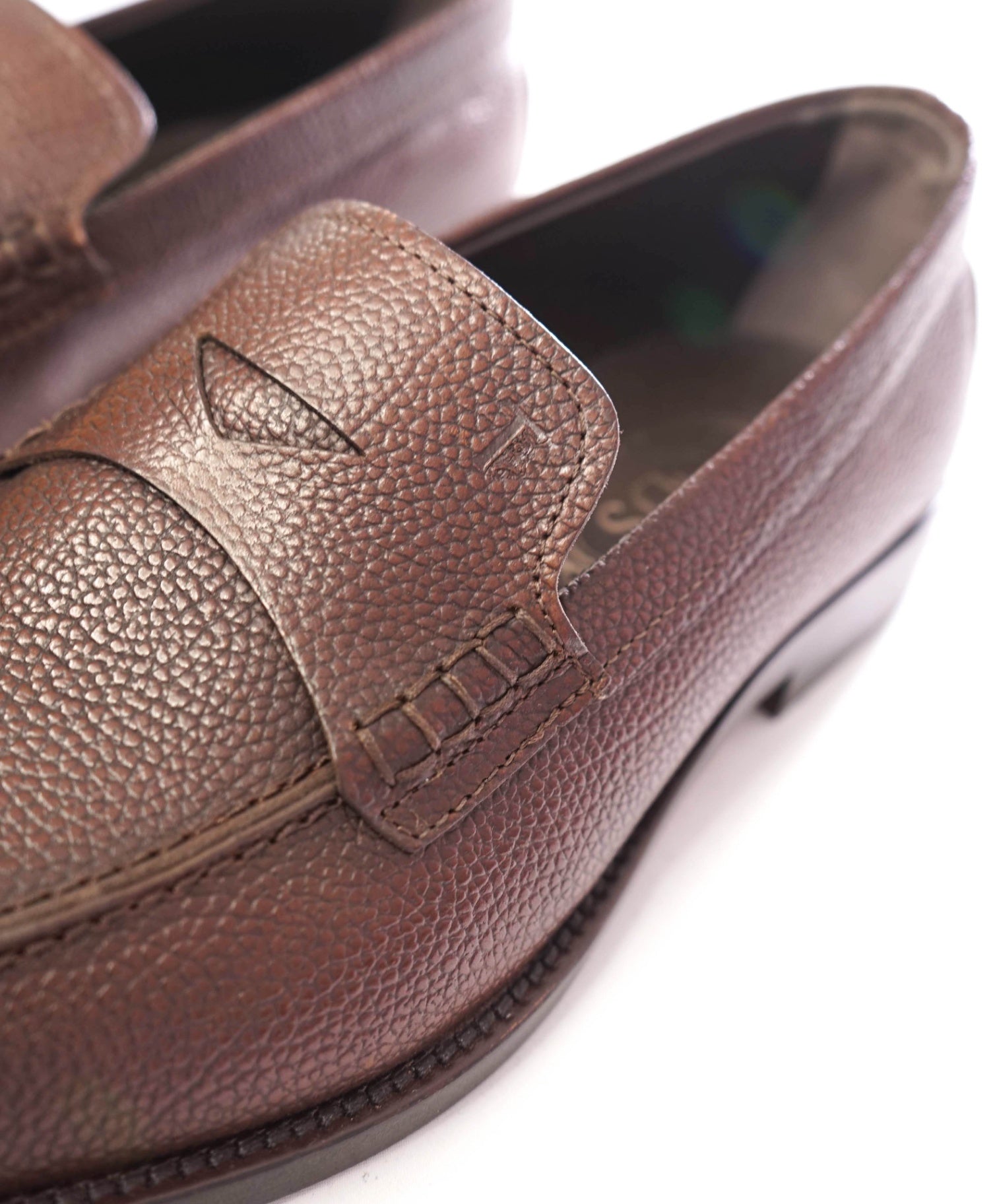 $925 TOD'S - Brown Pebble Leather "HAMILTON" Loafers - US 8 (7UK)