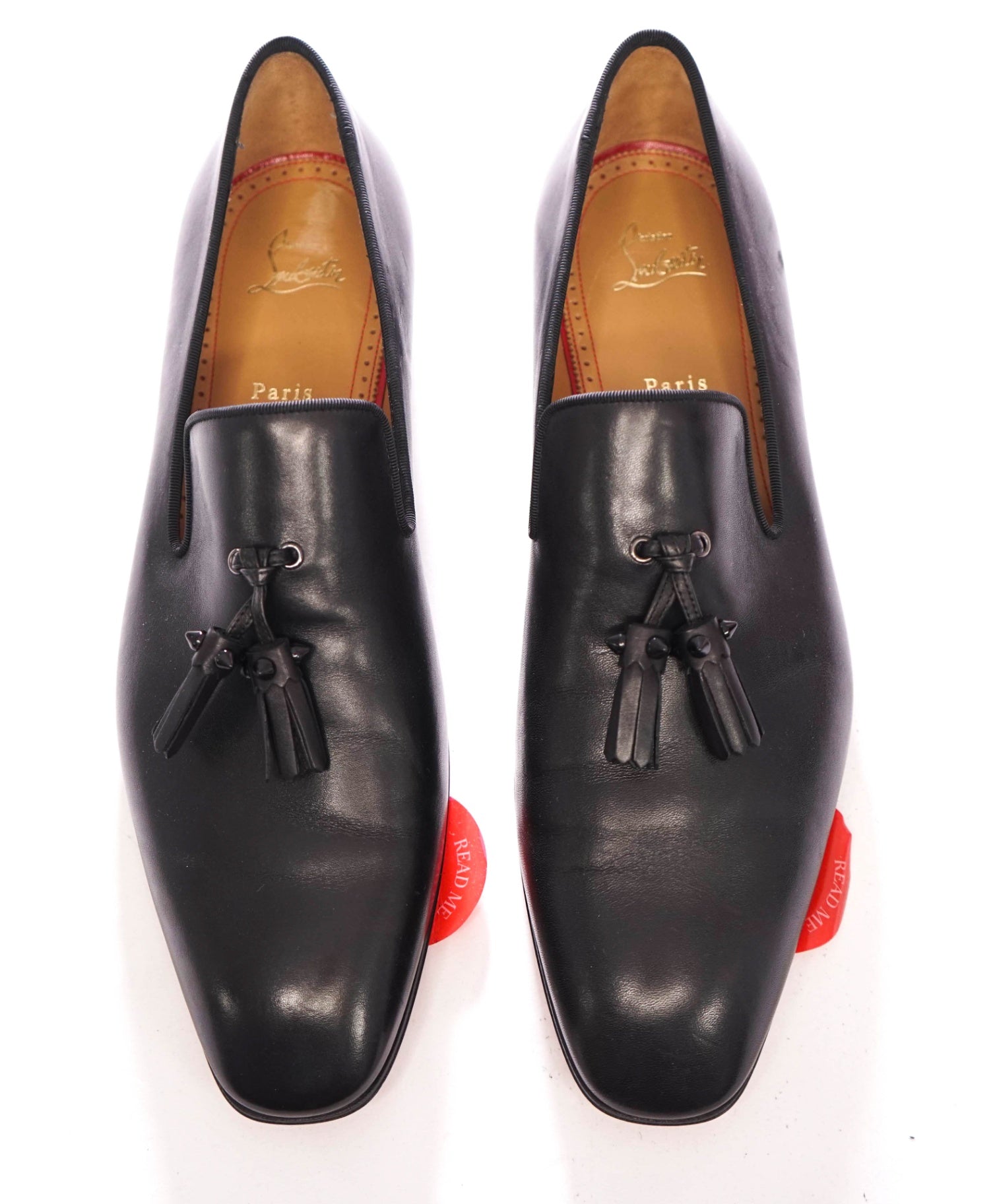 $1,050 CHRISTIAN LOUBOUTIN - *Dandelion* Spike Tassel Leather Loafers US 12.5 (45.5EU)