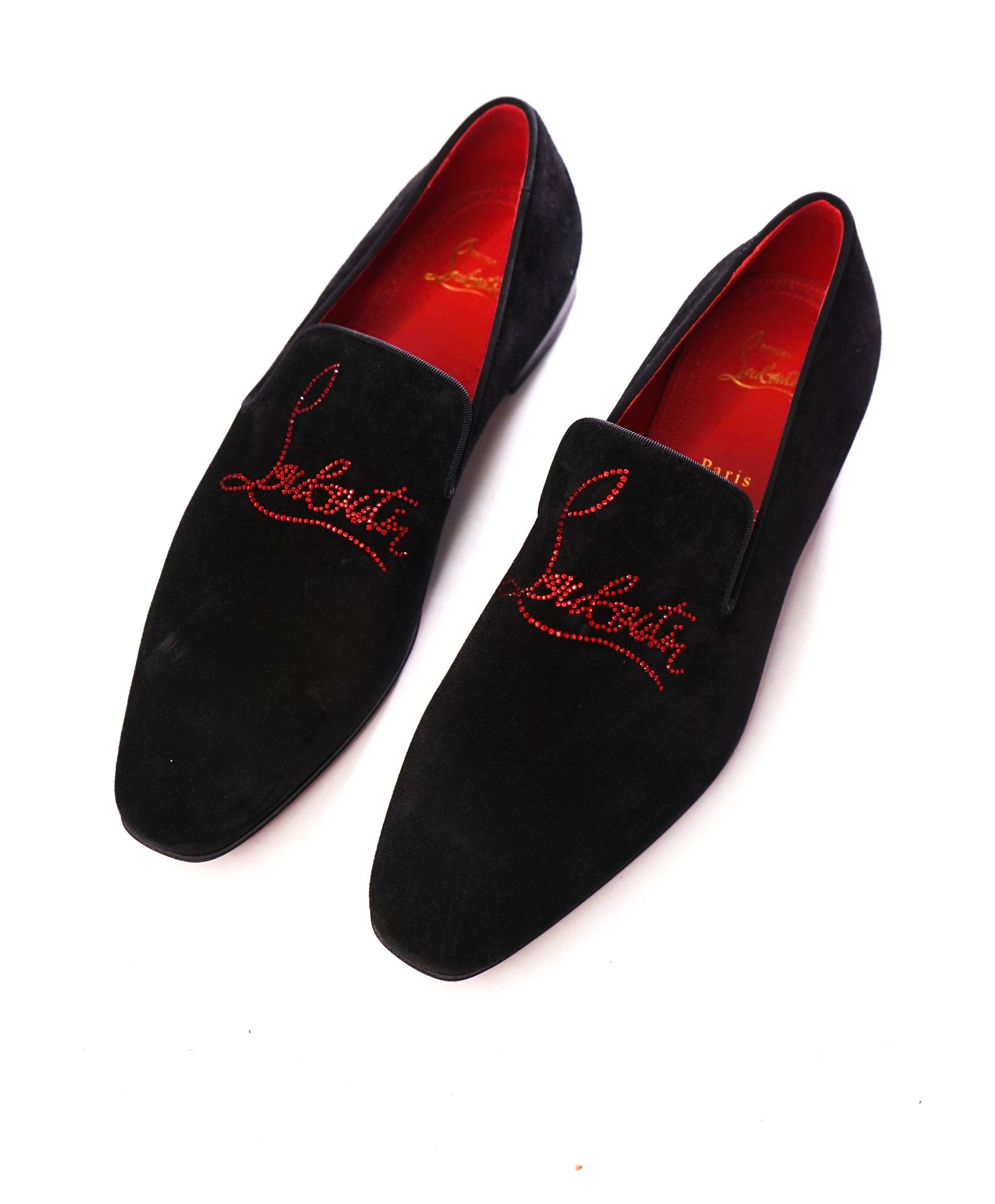 $1,100 CHRISTIAN LOUBOUTIN - *Dandelion Strass* Crystal Logo Loafers - 10.5 (43.5EU)