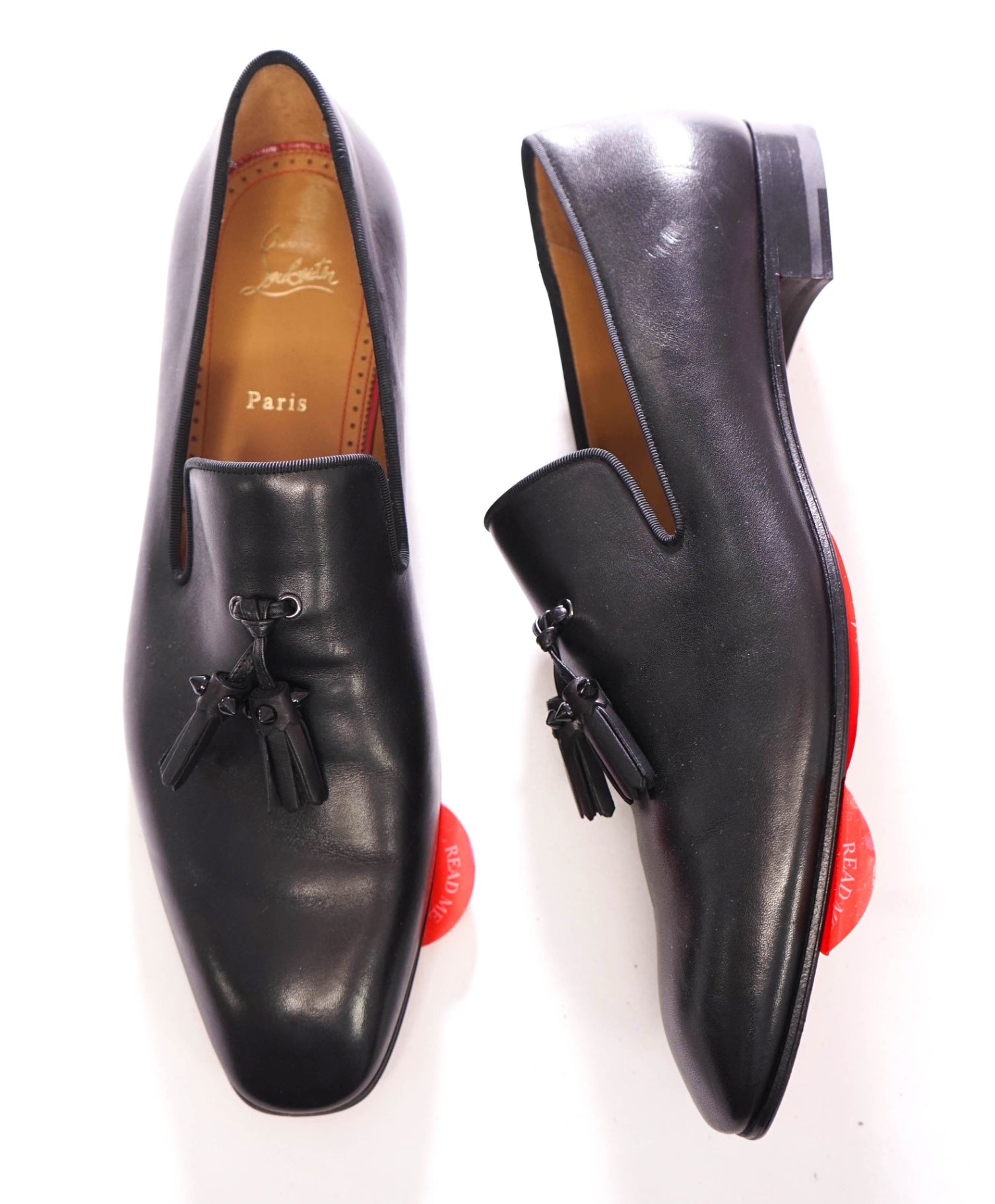 $1,050 CHRISTIAN LOUBOUTIN - *Dandelion* Spike Tassel Leather Loafers US 12.5 (45.5EU)