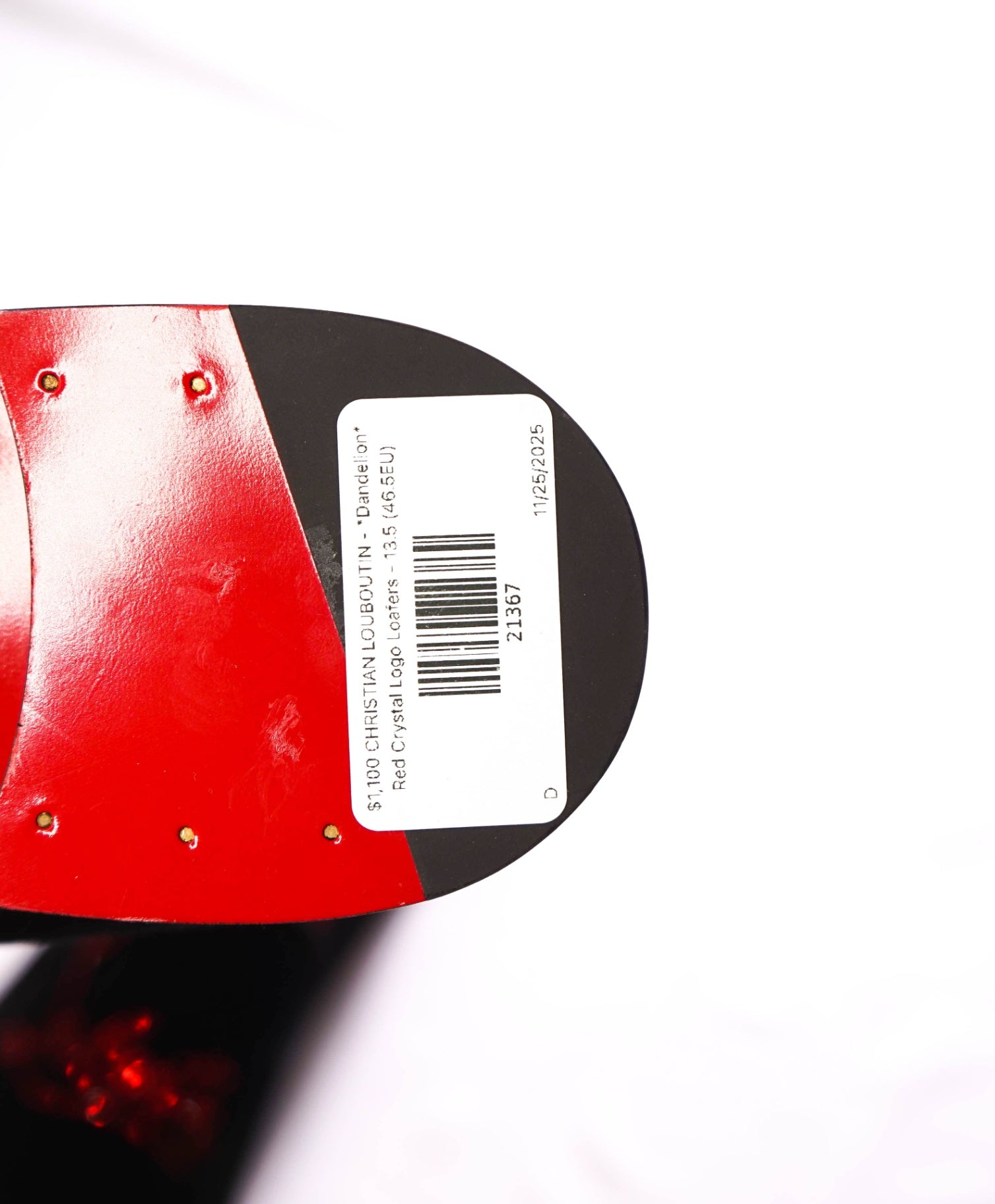 $1,100 CHRISTIAN LOUBOUTIN - *Dandelion Strass* Crystal Logo Loafers - 13.5 (46.5EU)