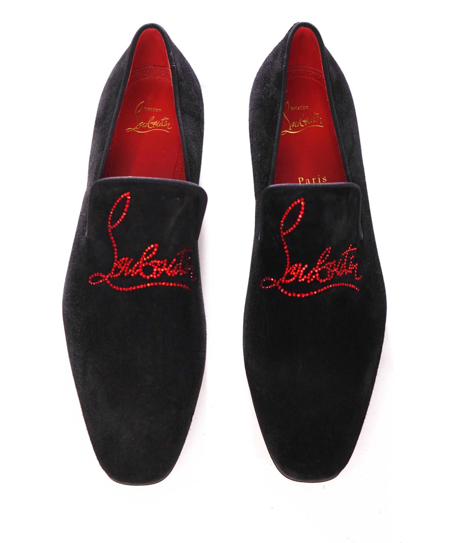 $1,100 CHRISTIAN LOUBOUTIN - *Dandelion Strass* Crystal Logo Loafers - 8.5 (41.5EU)