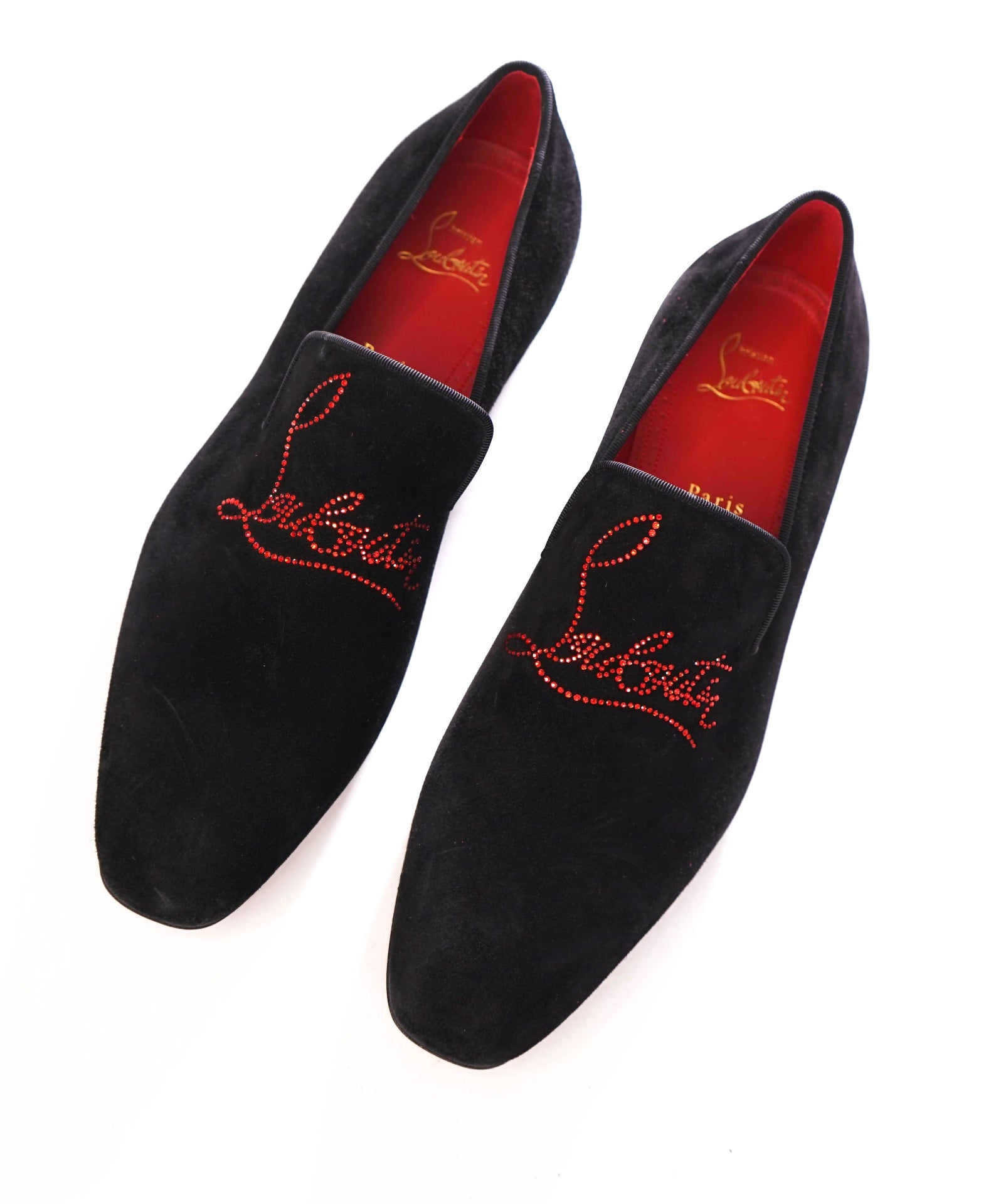 $1,100 CHRISTIAN LOUBOUTIN - *Dandelion Strass* Crystal Logo Loafers - 8.5 (41.5EU)