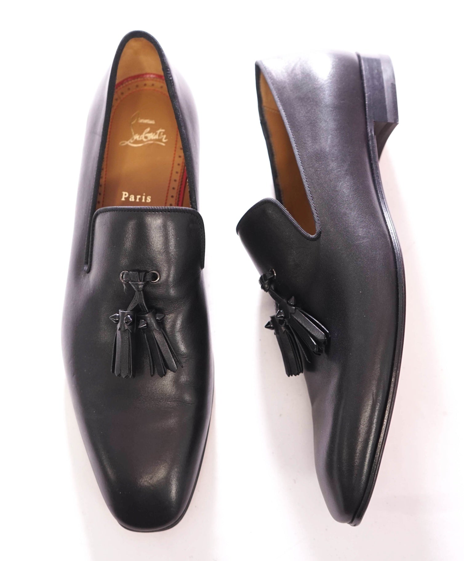 $1,050 CHRISTIAN LOUBOUTIN - *Dandelion* Spike Tassel Leather Loafers US 10.5 (43.5EU)