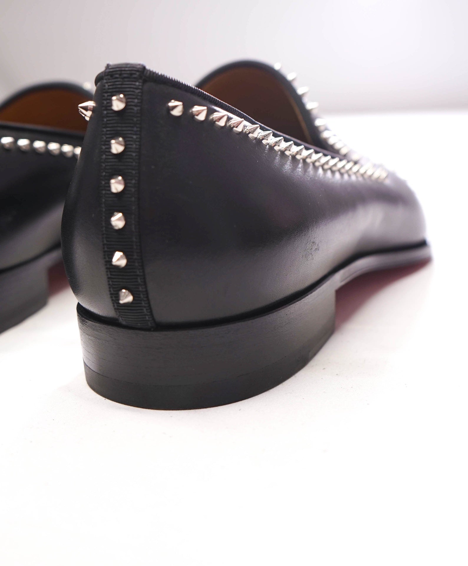 $1,200 CHRISTIAN LOUBOUTIN - *DANDY CLOO* Black Spike Loafers - US 8.5 (EU41.5)