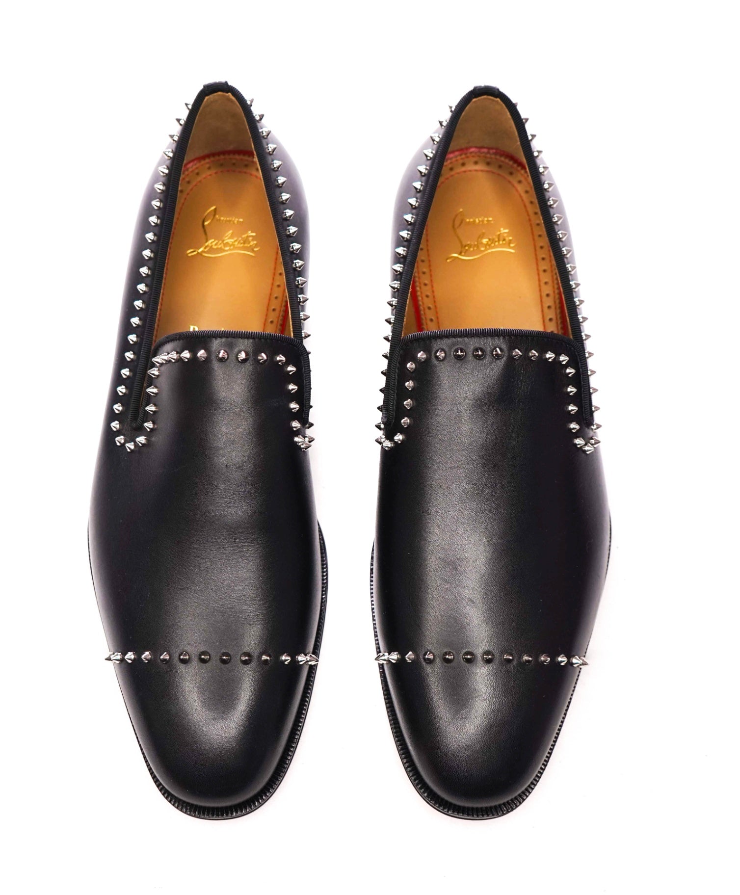 $1,200 CHRISTIAN LOUBOUTIN - *DANDY CLOO* Black Spike Loafers - US 8.5 (EU41.5)