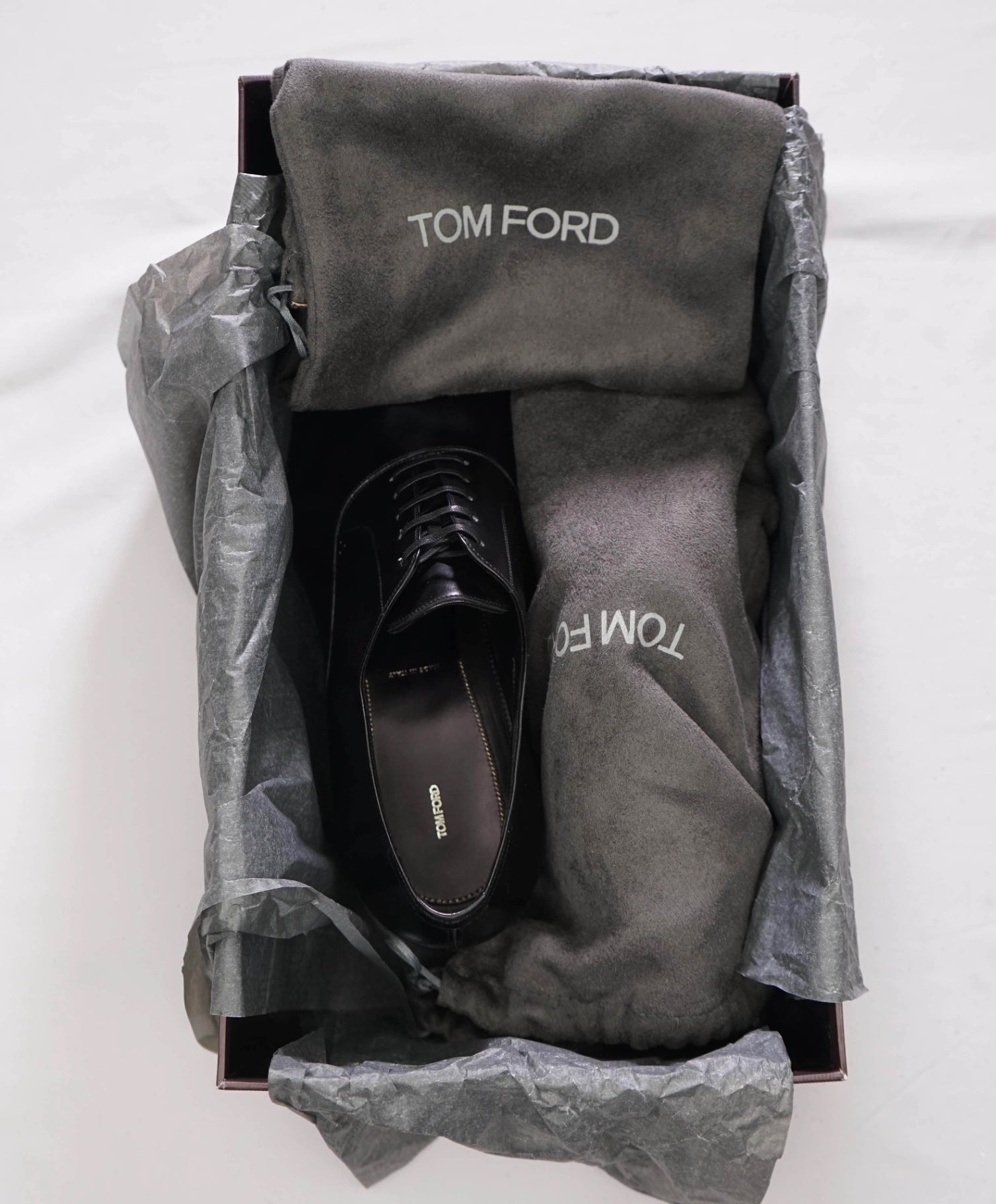 $1,990 TOM FORD - Black Leather Oxfords - US 7.5 EE (7TF)