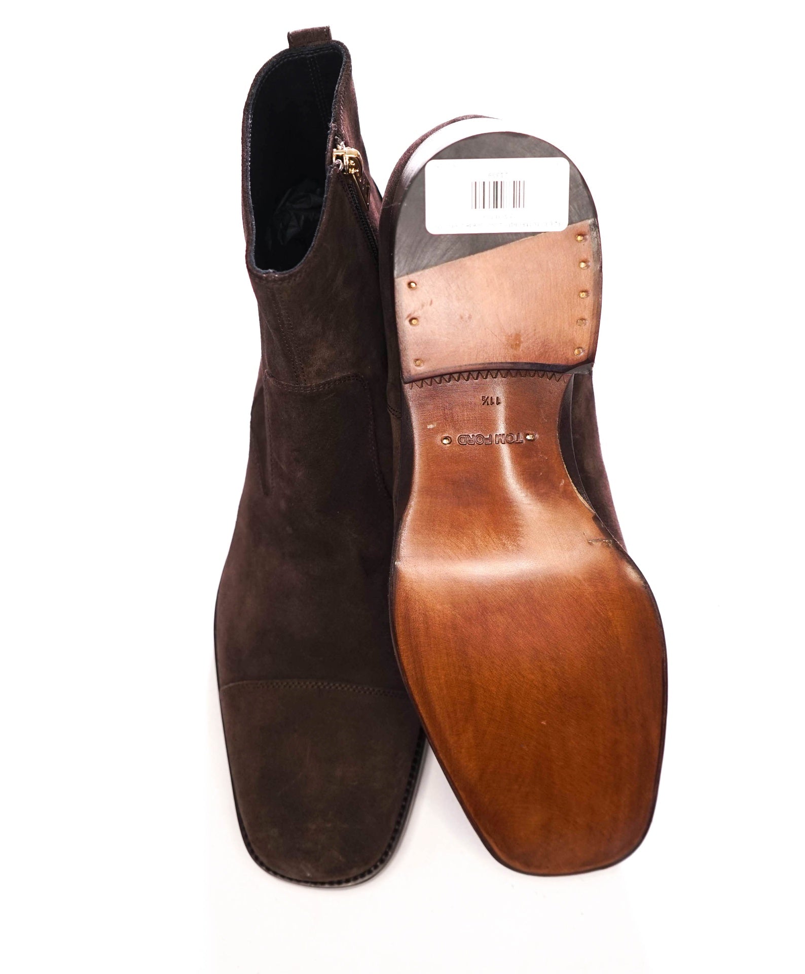 $2,690 TOM FORD - COCO Brown Supple Suede Boots - US 12 (11.5 TF)