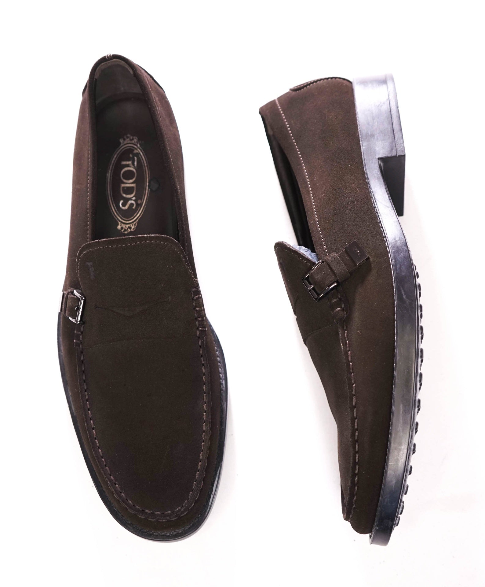 $675 TOD'S - Brown Penny Monk Suede Loafers - US 10 (9UK)