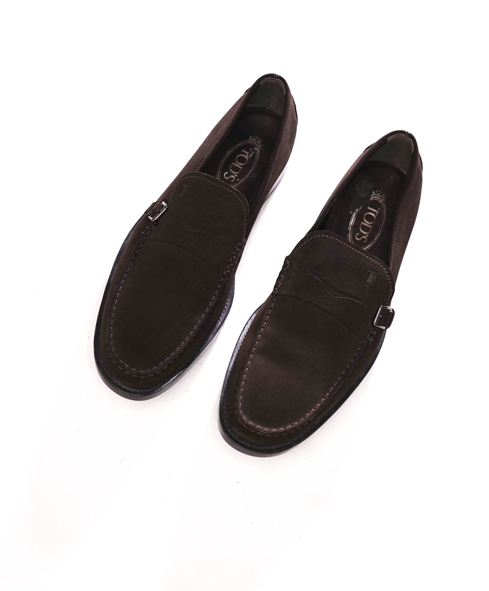 $675 TOD'S - Brown Penny Monk Suede Loafers - US 10 (9UK)