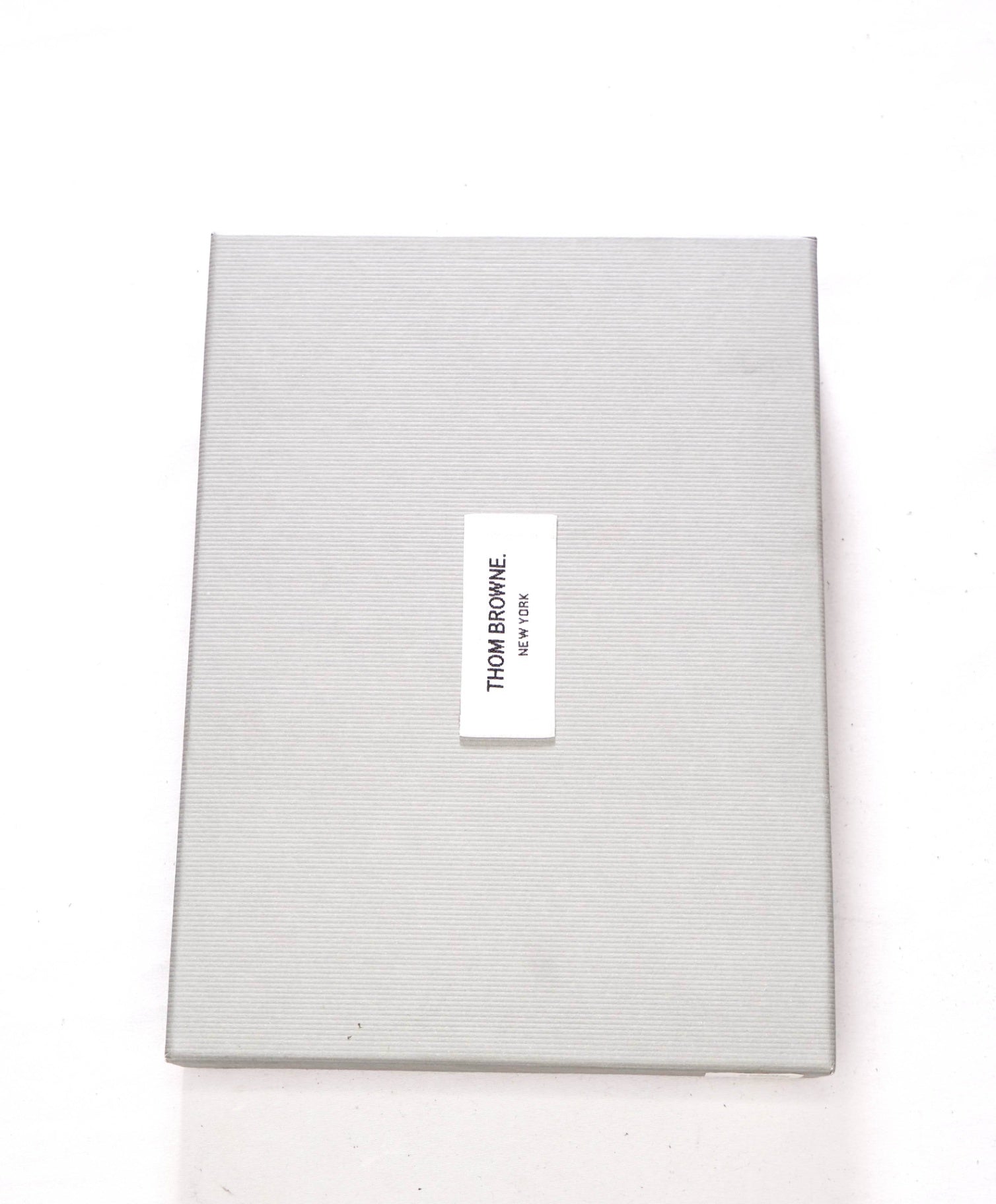 $540 THOM BROWNE - Silver Pebble Leather Large Coin Purse