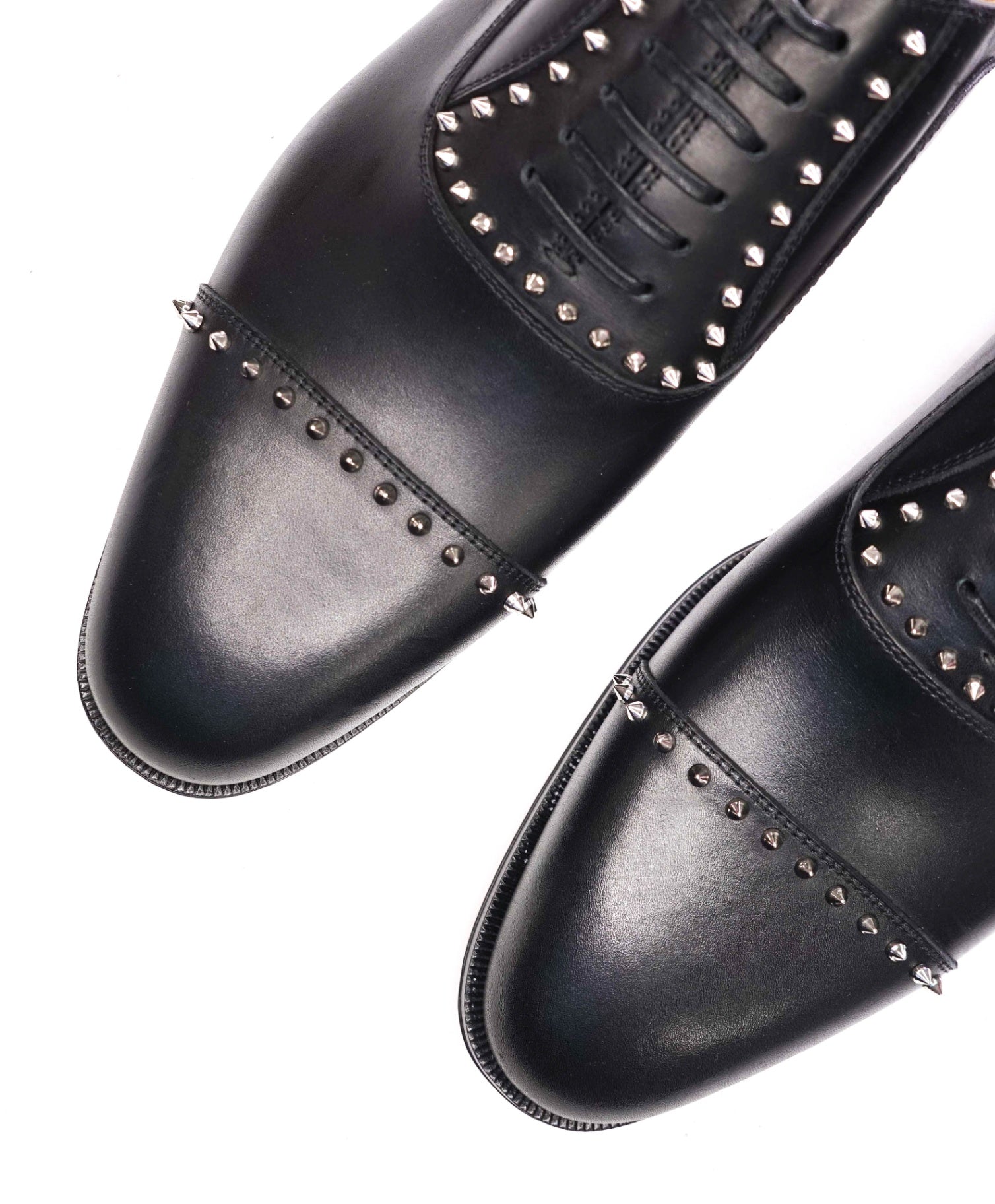 $1,200 CHRISTIAN LOUBOUTIN - *CLOOCLOO* Black Spike Oxfords - US 10 (43EU)