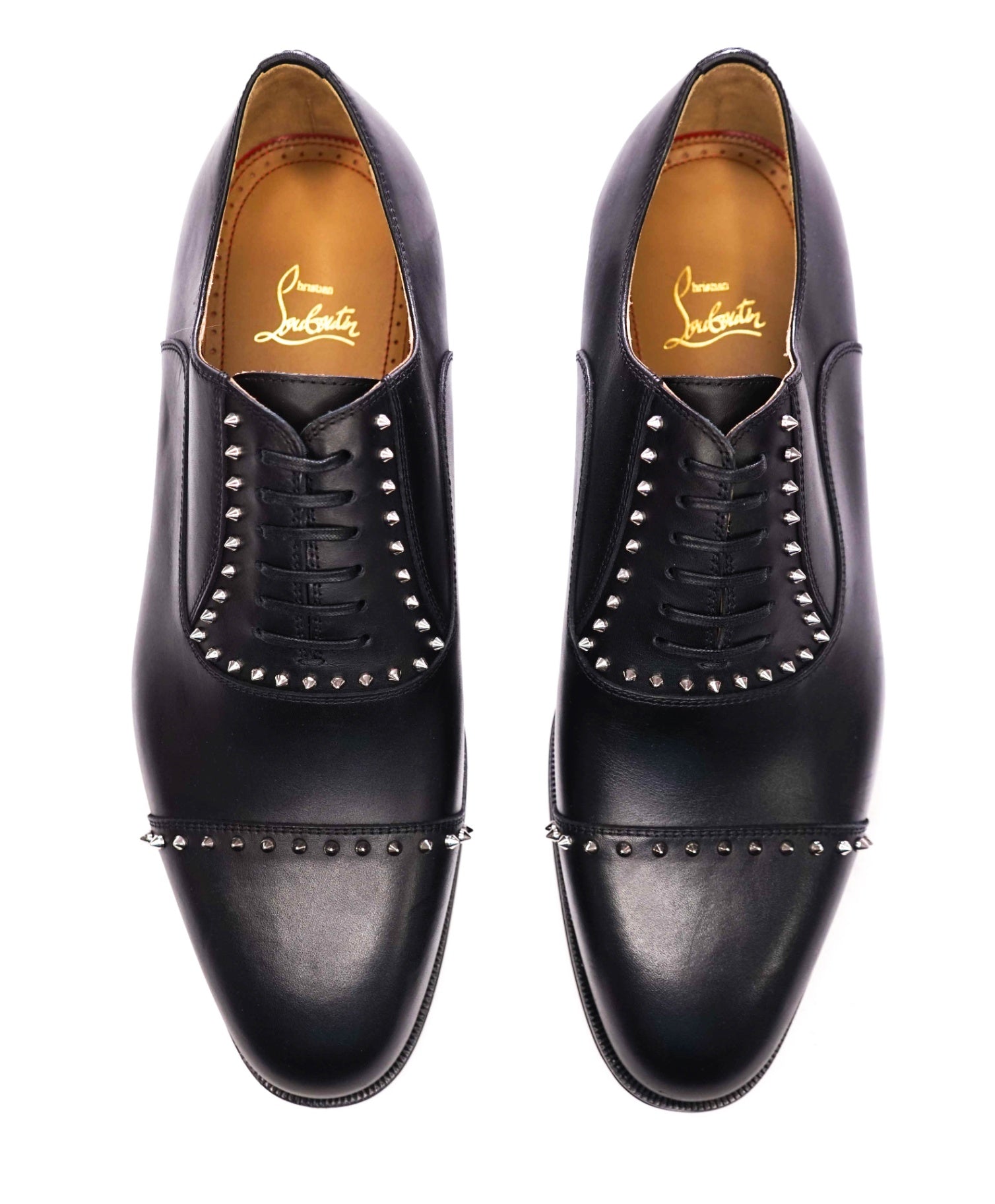 $1,200 CHRISTIAN LOUBOUTIN - *CLOOCLOO* Black Spike Oxfords - US 10 (43EU)