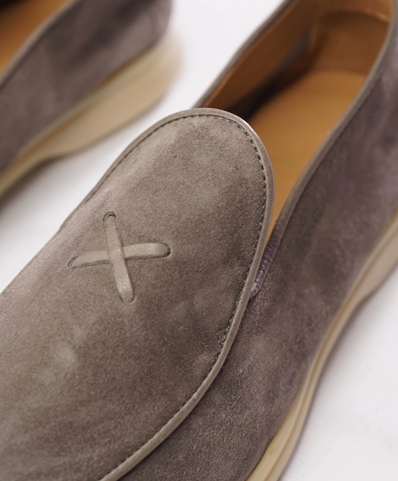 $448 DEL TORO - GRIGIO Viaggo Gray Suede "Summer Walk" Loafers - 8