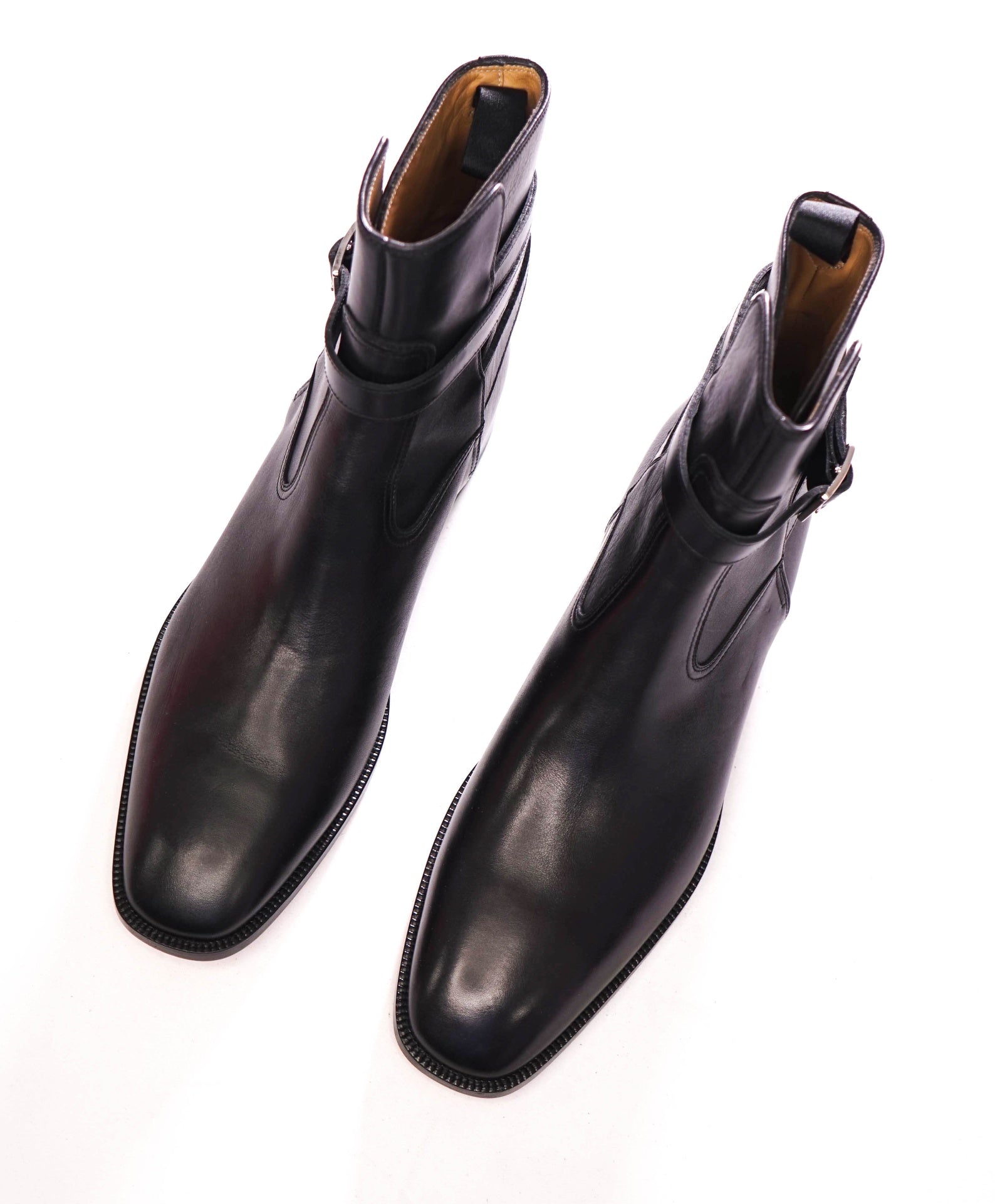 $1,395 CHRISTIAN LOUBOUTIN - Black Leather Boots - US 12.5 (45.5EU)