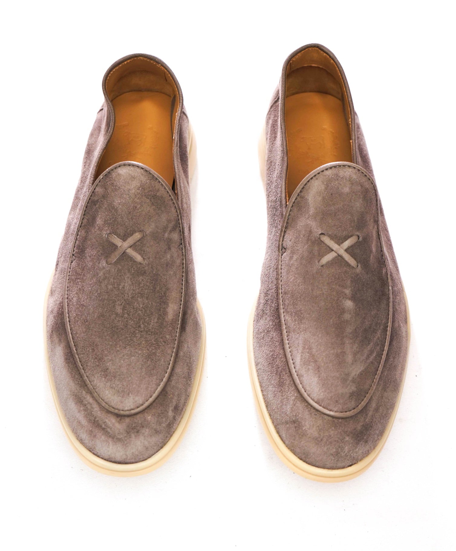 $448 DEL TORO - GRIGIO Viaggo Gray Suede "Summer Walk" Loafers - 8
