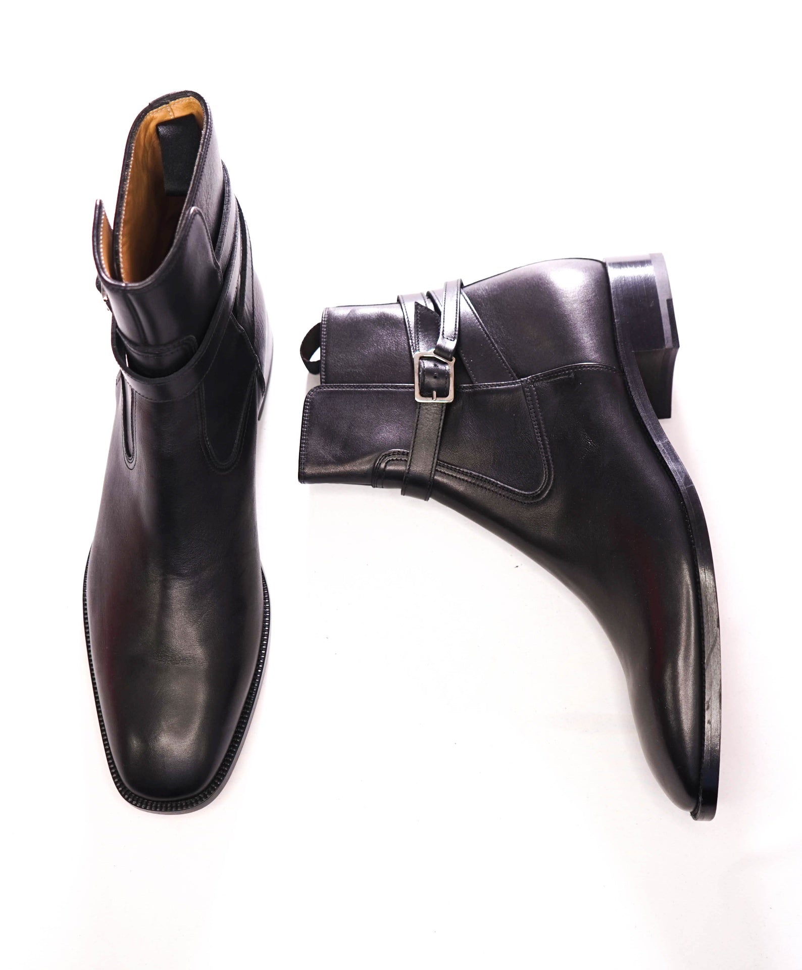 $1,395 CHRISTIAN LOUBOUTIN - Black Leather Boots - US 12.5 (45.5EU)