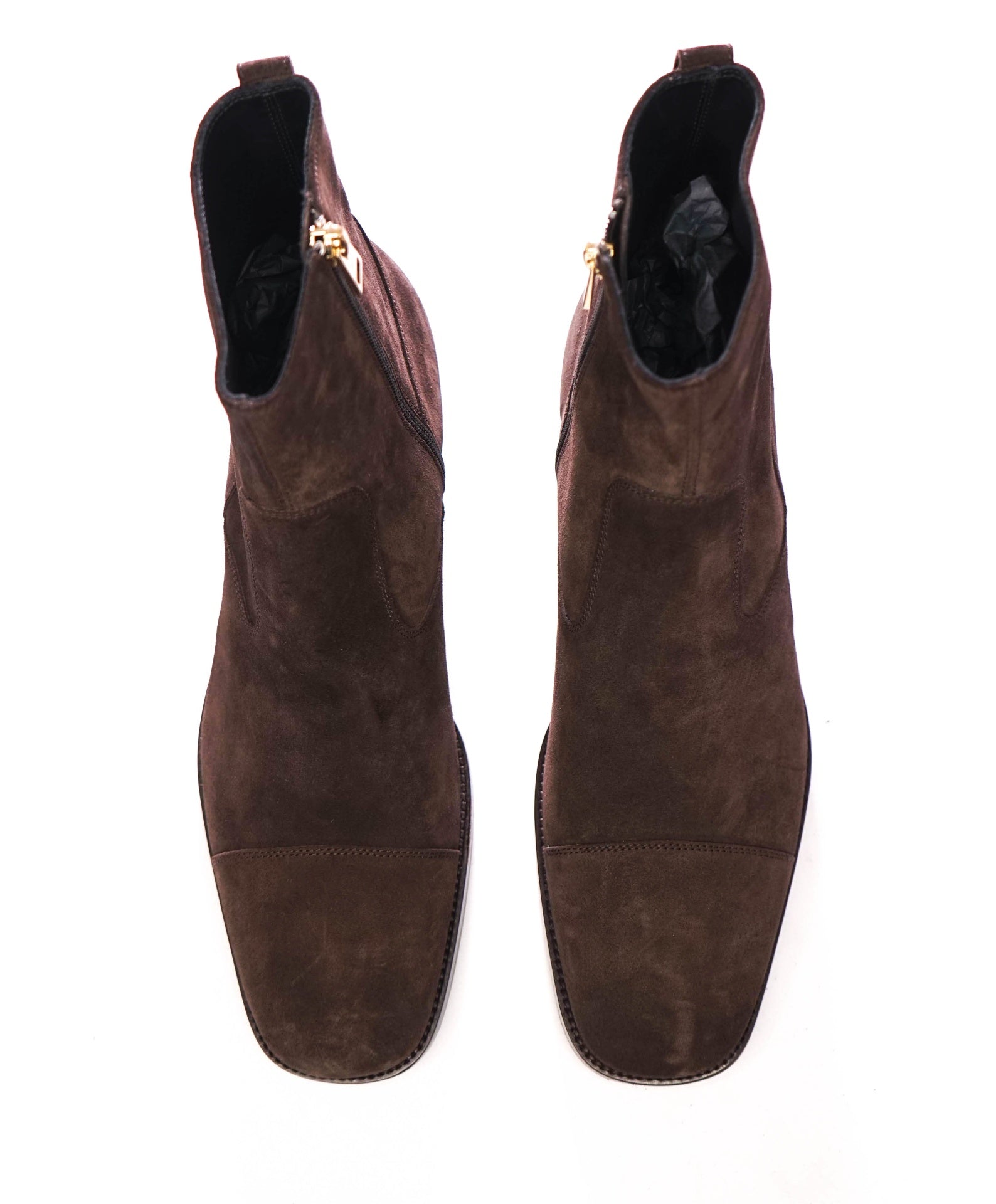 $2,690 TOM FORD - COCO Brown Supple Suede Boots - US 12 (11.5 TF)