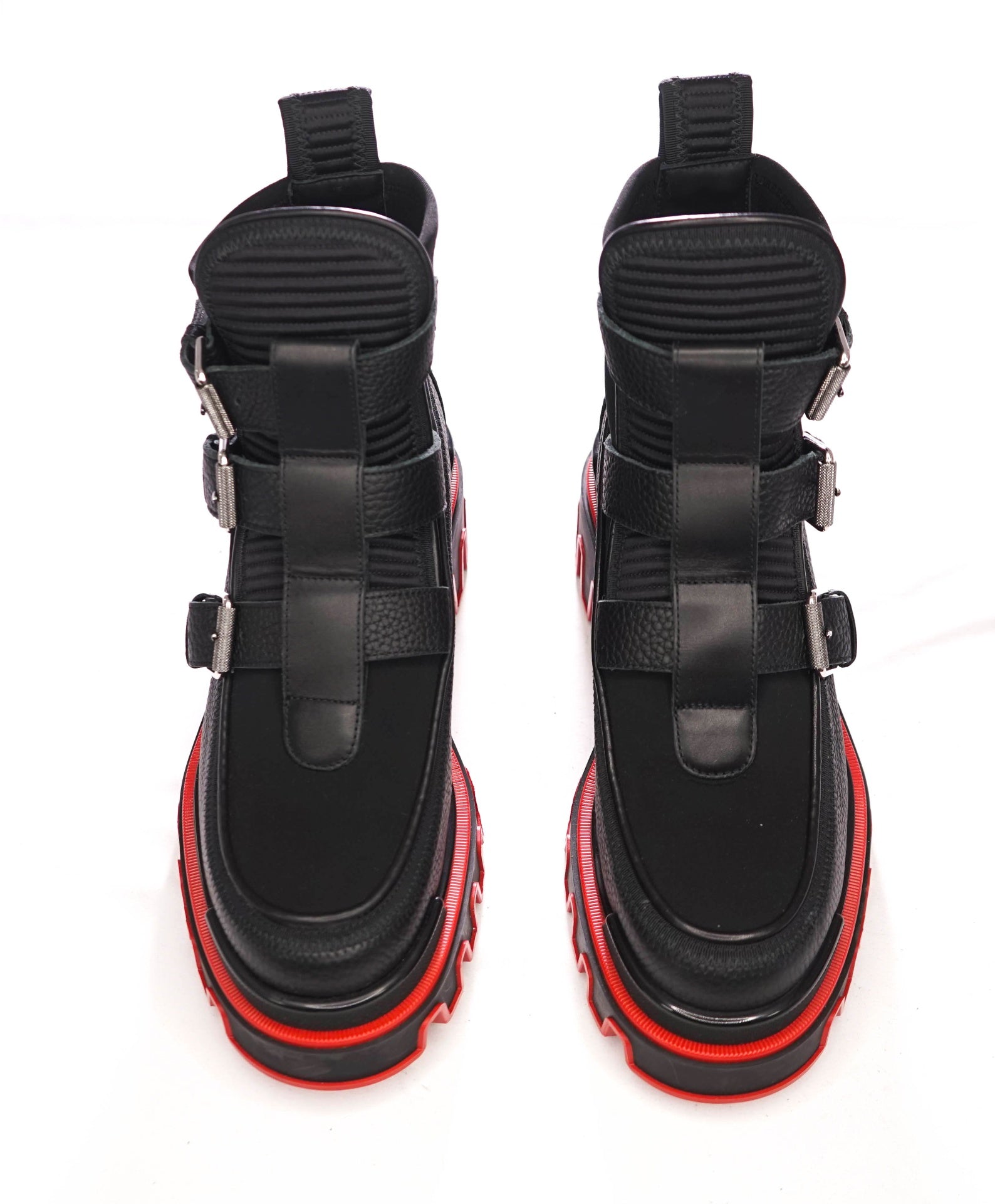 $1,595 CHRISTIAN LOUBOUTIN - DUNE Black Leather Boots - US 10 (43EU)