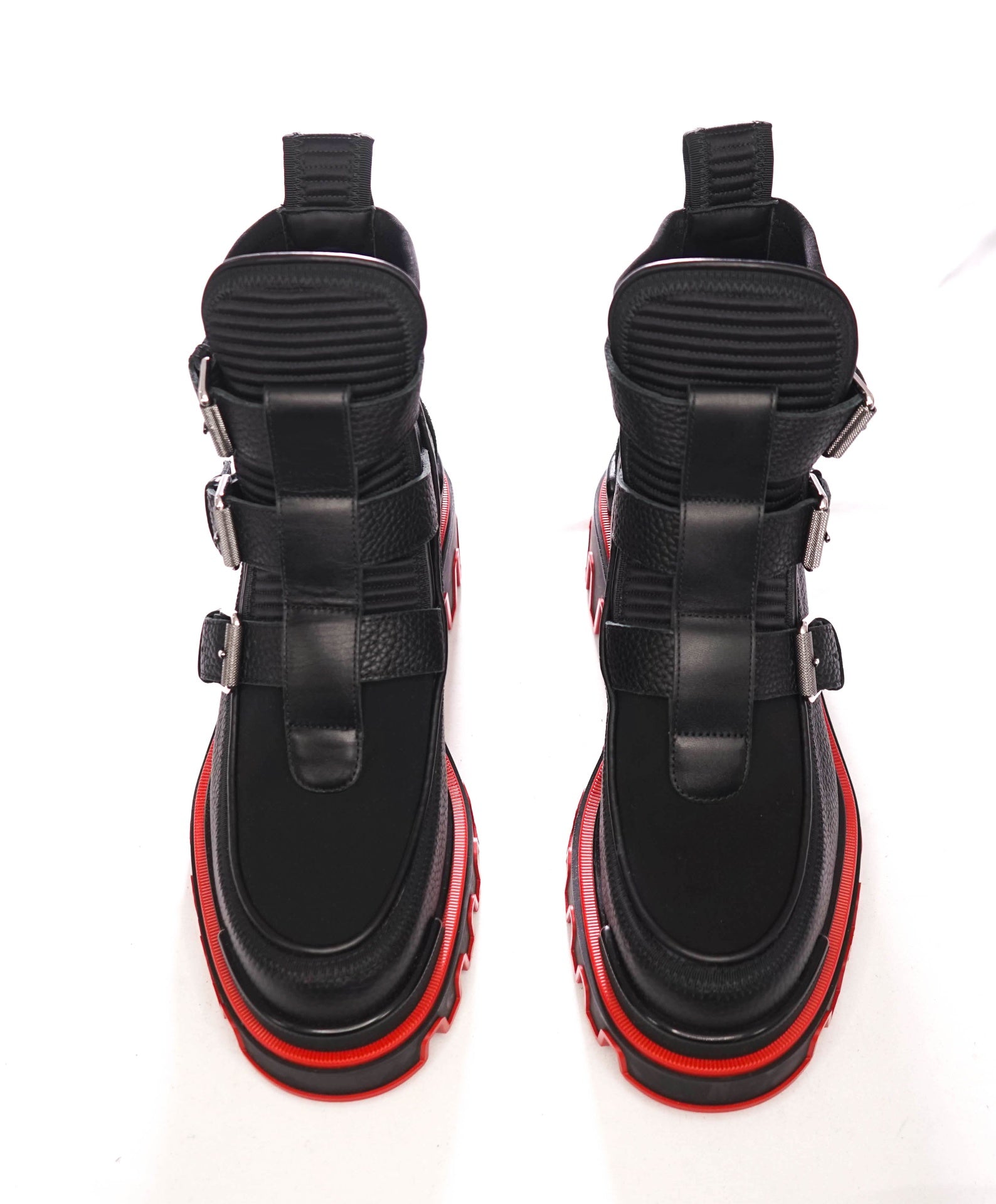 $1,595 CHRISTIAN LOUBOUTIN - DUNE Black Leather Boots - US 10 (43EU)