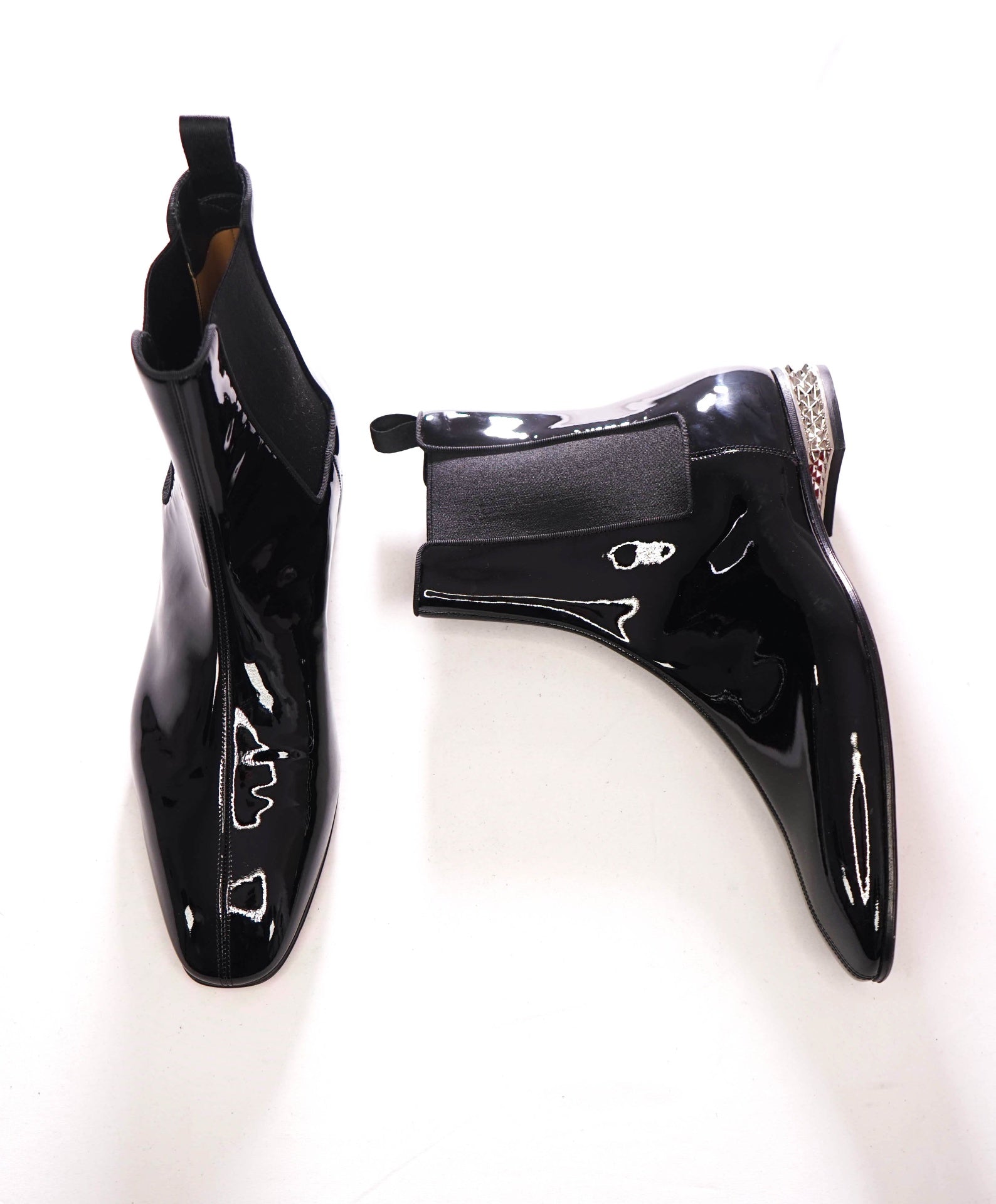 $1,495 CHRISTIAN LOUBOUTIN - Roadyrocks Patent Boots - US 10.5 (43.5EU)