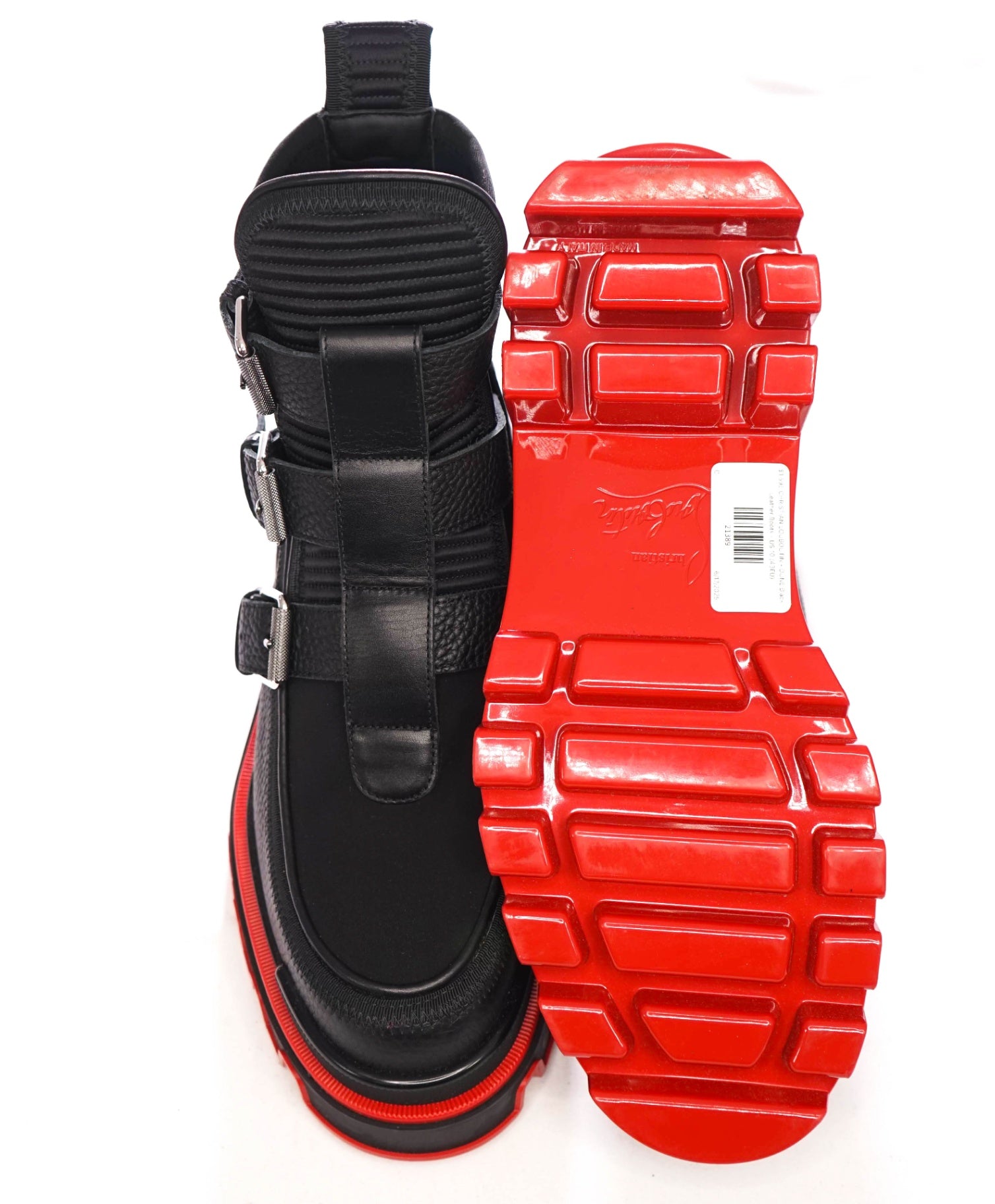 $1,595 CHRISTIAN LOUBOUTIN - DUNE Black Leather Boots - US 10 (43EU)