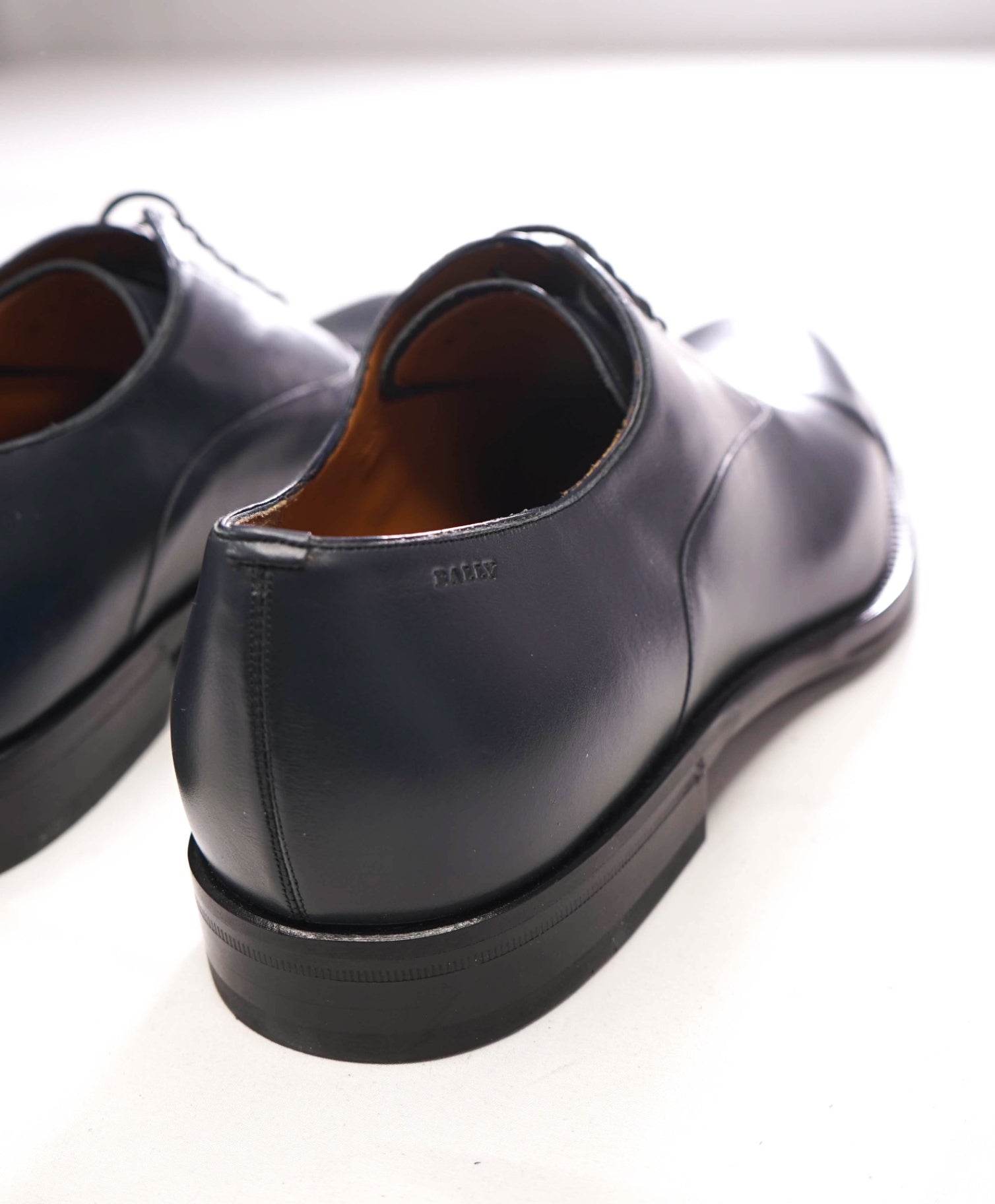 $870 BALLY - Navy Blue Leather Oxfords - US 11 (UK10)