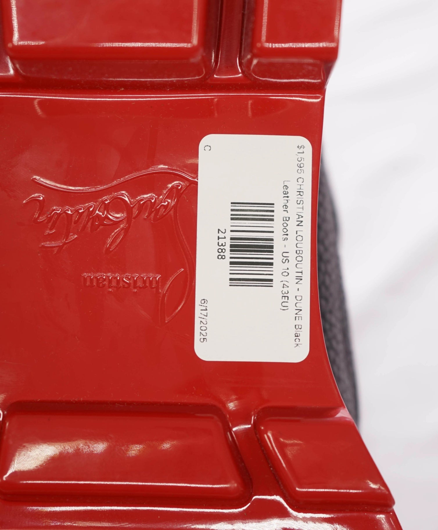 $1,595 CHRISTIAN LOUBOUTIN - DUNE Black Leather Boots - US 10 (43EU)