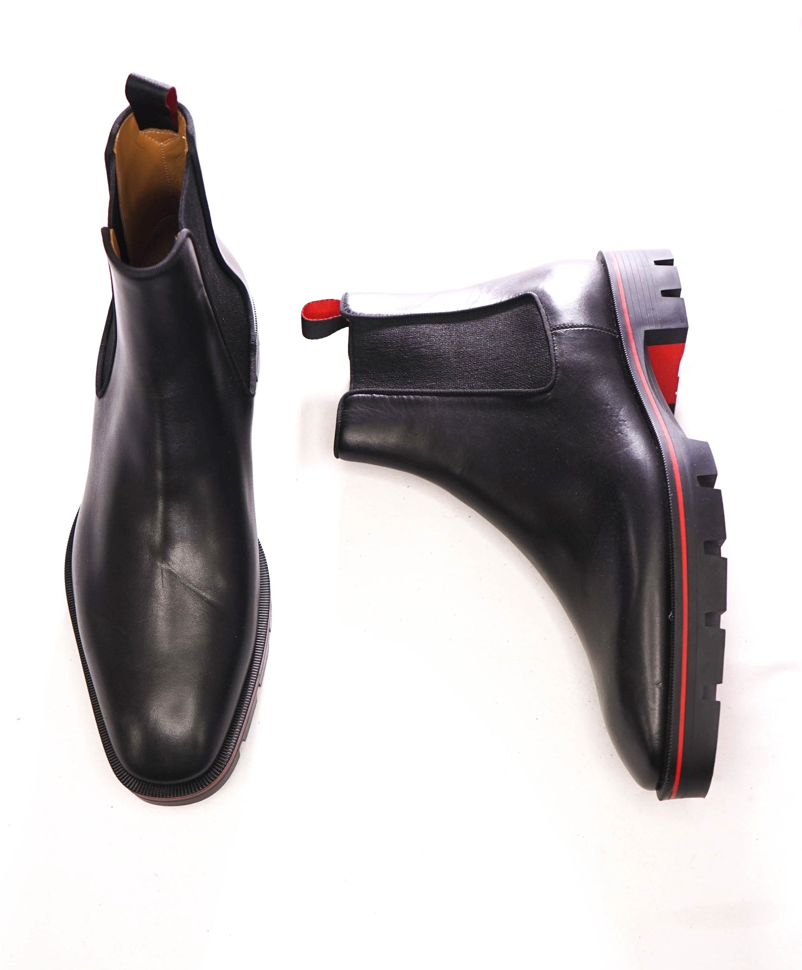 $1,345 CHRISTIAN LOUBOUTIN - Alpinosol Leather Lug Sole Boots - US 10.5 (43.5EU)