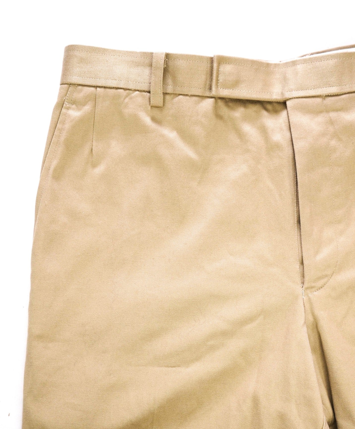 $855 THOM BROWNE - Solid Khaki Chinos - 34W (SZ 3 TB)