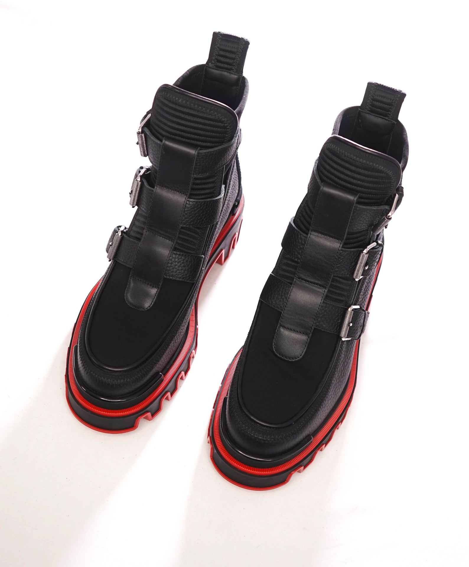 $1,595 CHRISTIAN LOUBOUTIN - DUNE Black Leather Boots - US 10 (43EU)