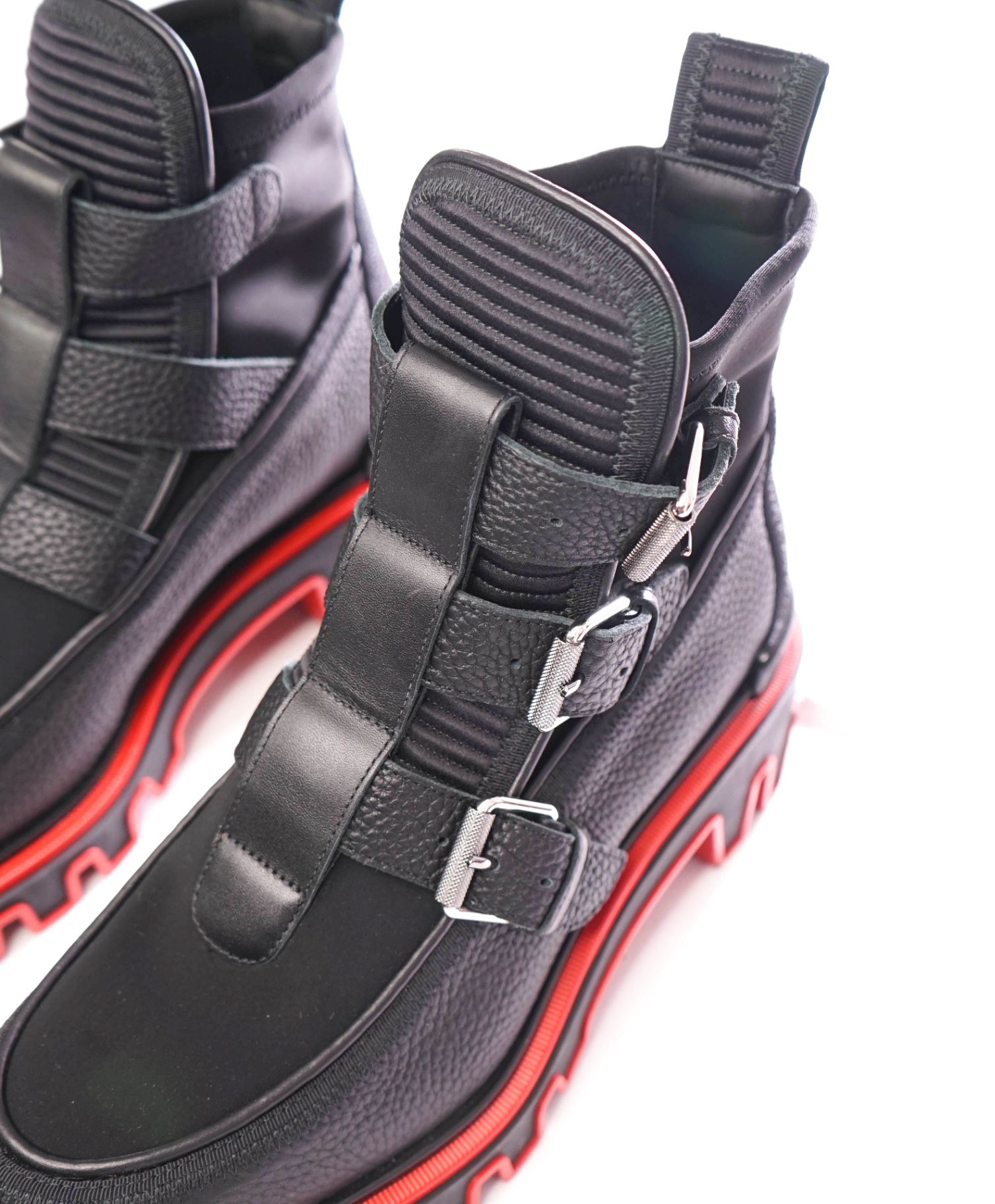 $1,595 CHRISTIAN LOUBOUTIN - DUNE Black Leather Boots - US 10 (43EU)