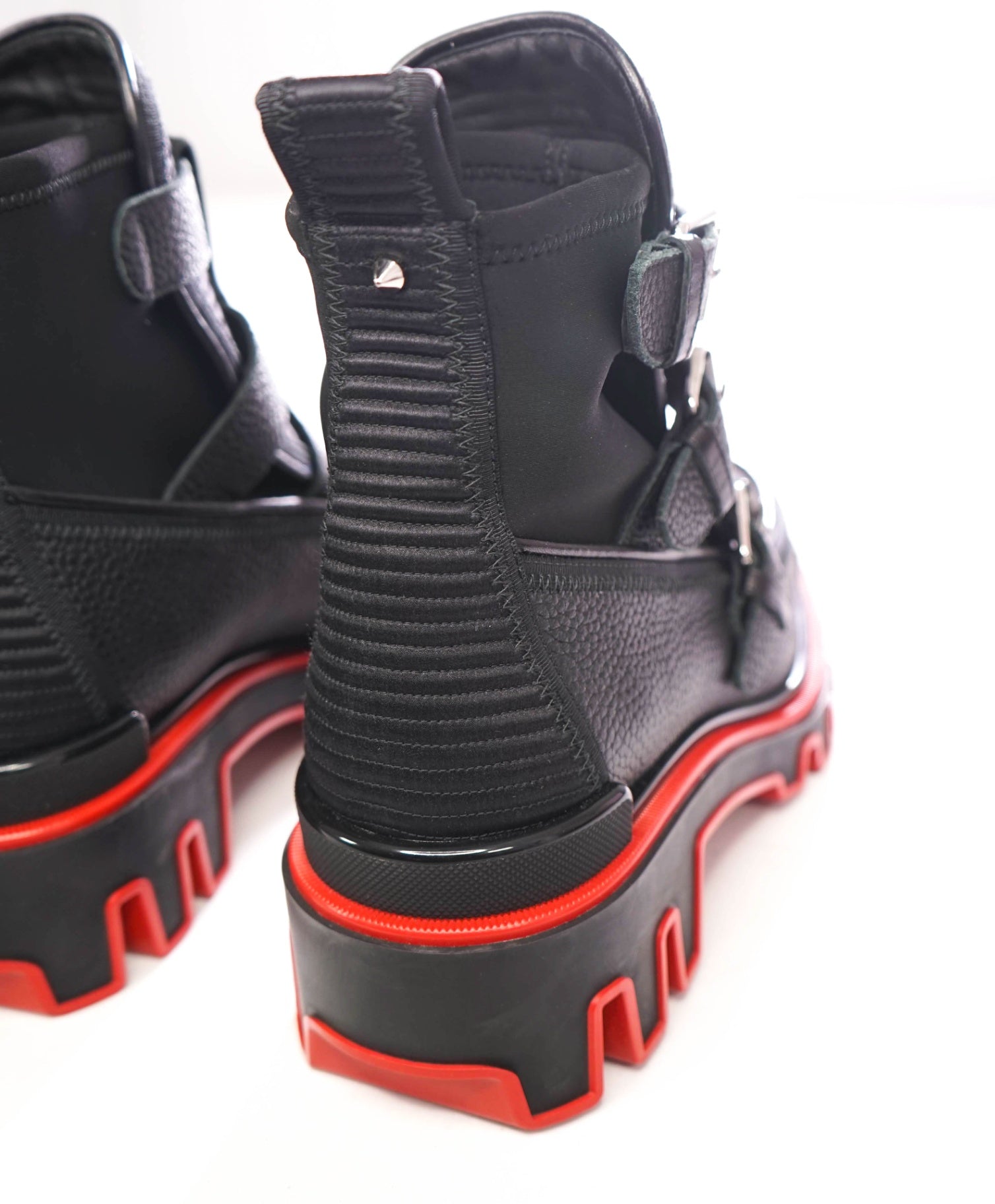 $1,595 CHRISTIAN LOUBOUTIN - DUNE Black Leather Boots - US 10 (43EU)