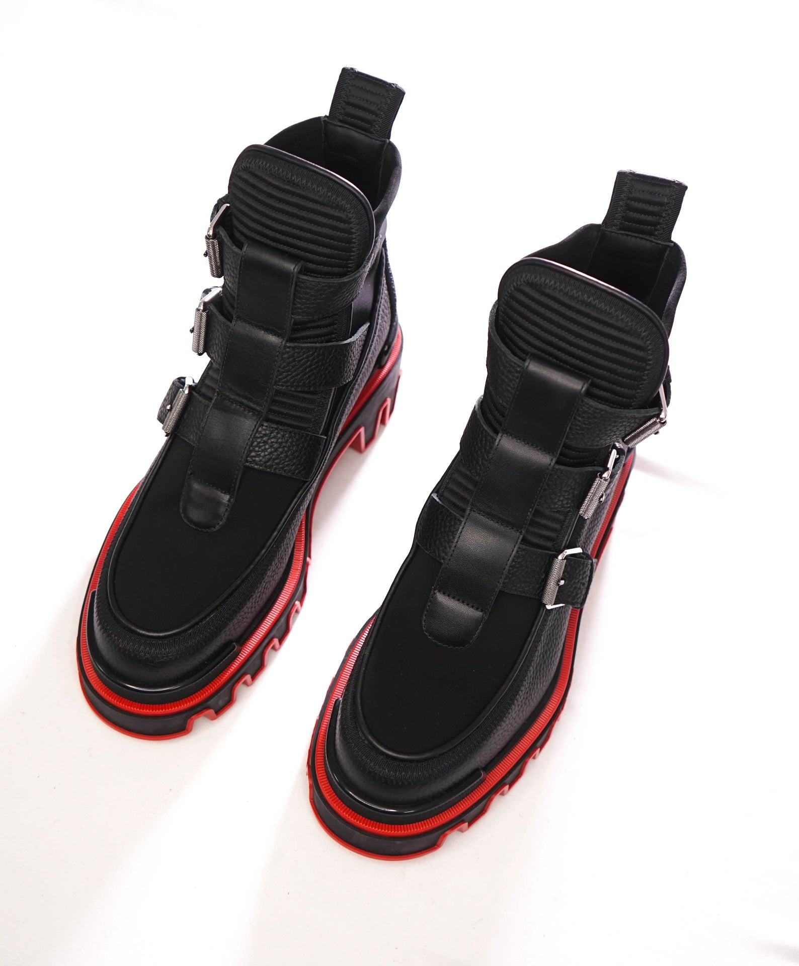 $1,595 CHRISTIAN LOUBOUTIN - DUNE Black Leather Boots - US 10 (43EU)