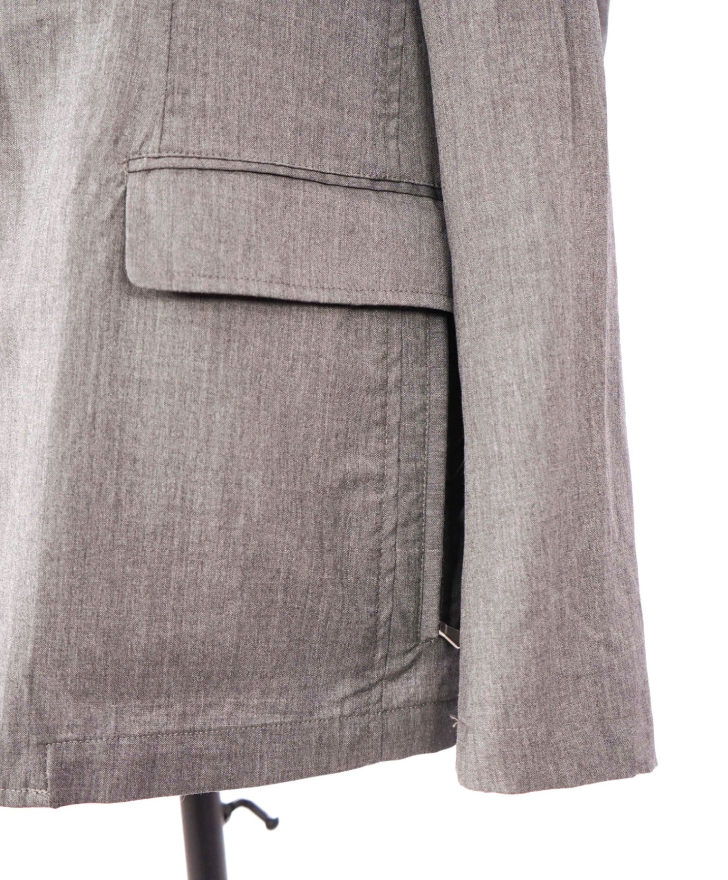 $1,995 ELEVENTY - "LORO PIANA" Solid Gray Wool Blazer/Jacket - L